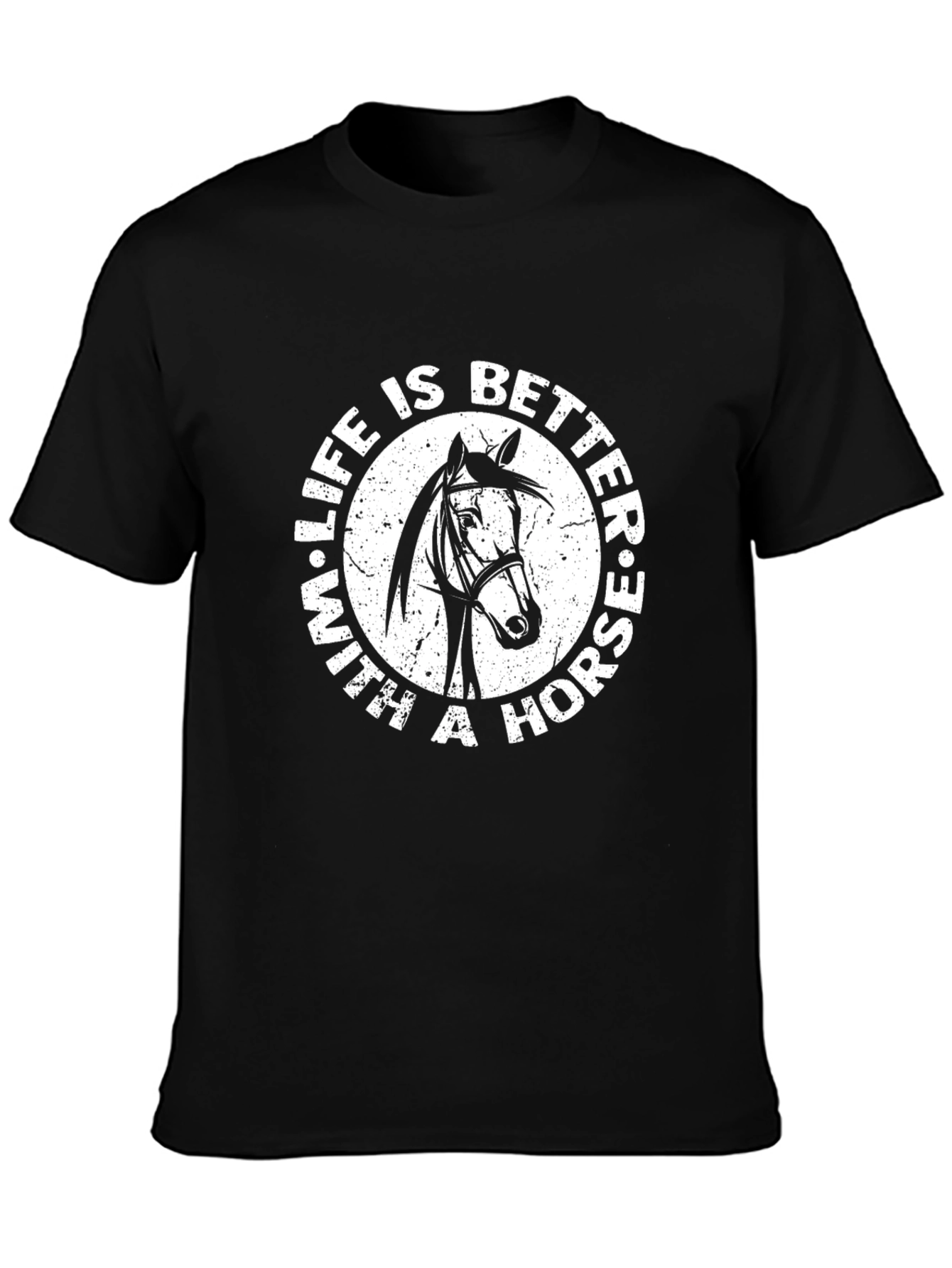 Black Life is Better with a Horse Graphic Tee view 3