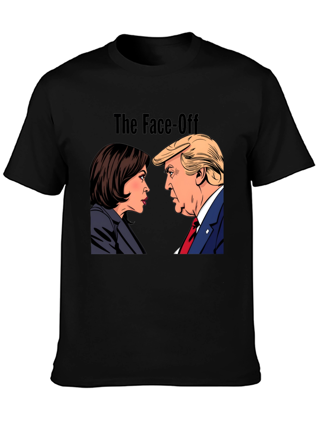 Black The Face-Off T-Shirt - Political Humor Tee view 3