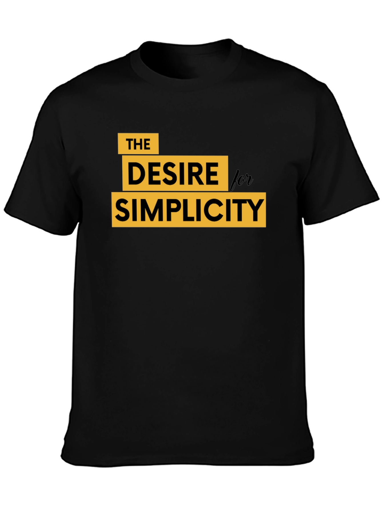 Black Desire for Simplicity Graphic Tee - Black view 3
