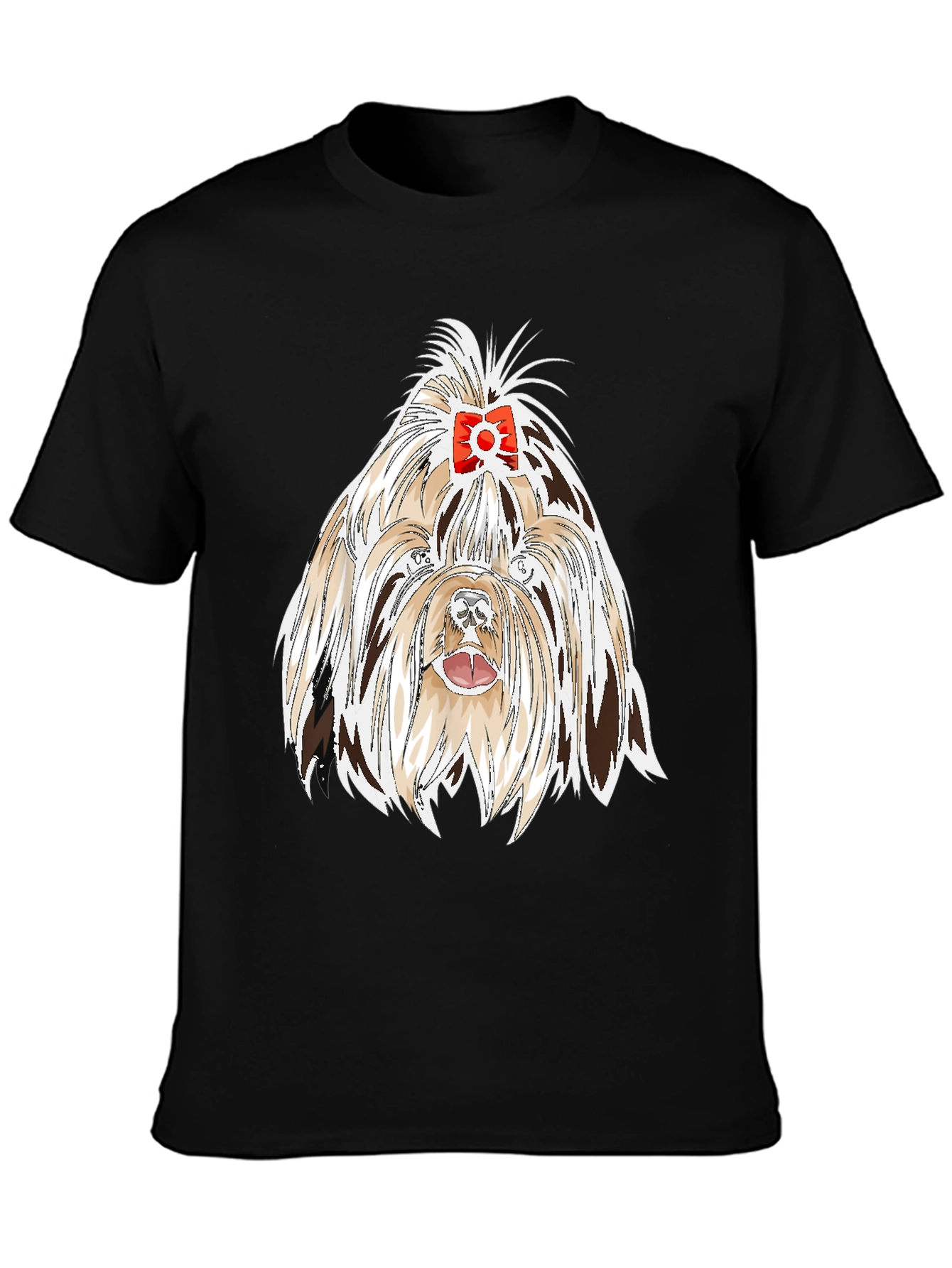 Black Dog Lover T-Shirt - Cute Shih Tzu Graphic Tee view 3