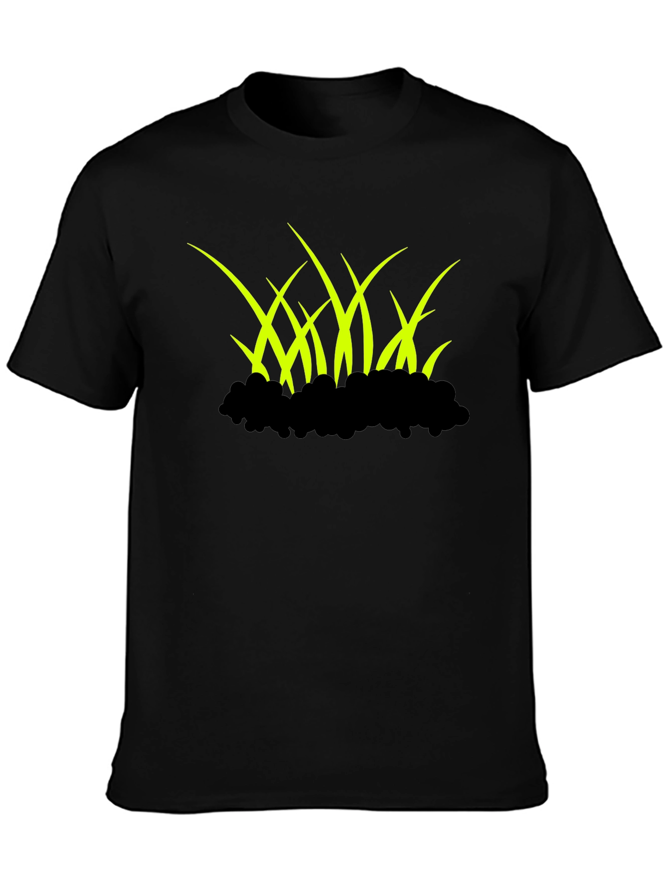 Black Grass Graphic Black T-Shirt view 3
