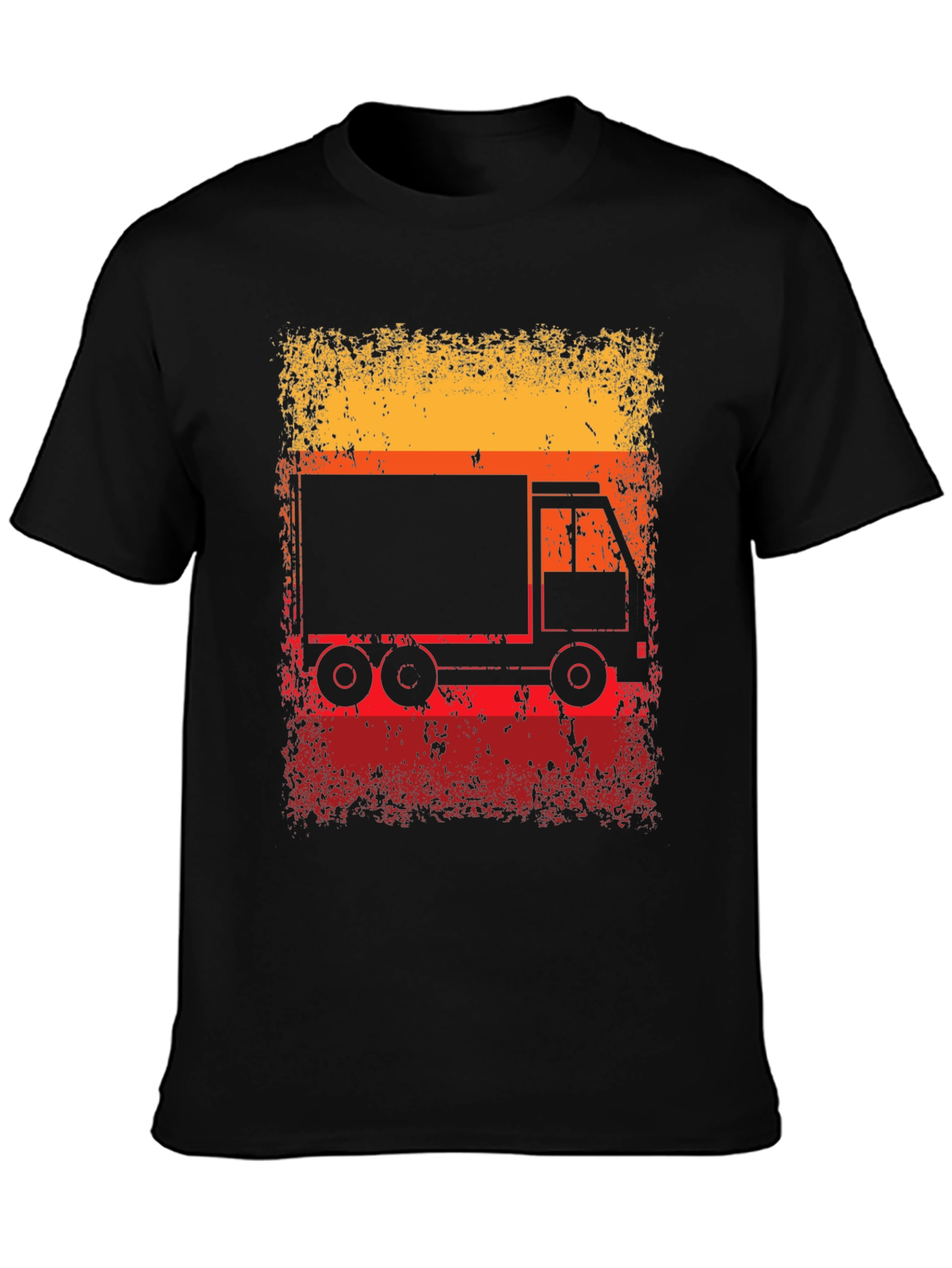 Black Retro Truck Graphic T-Shirt view 3