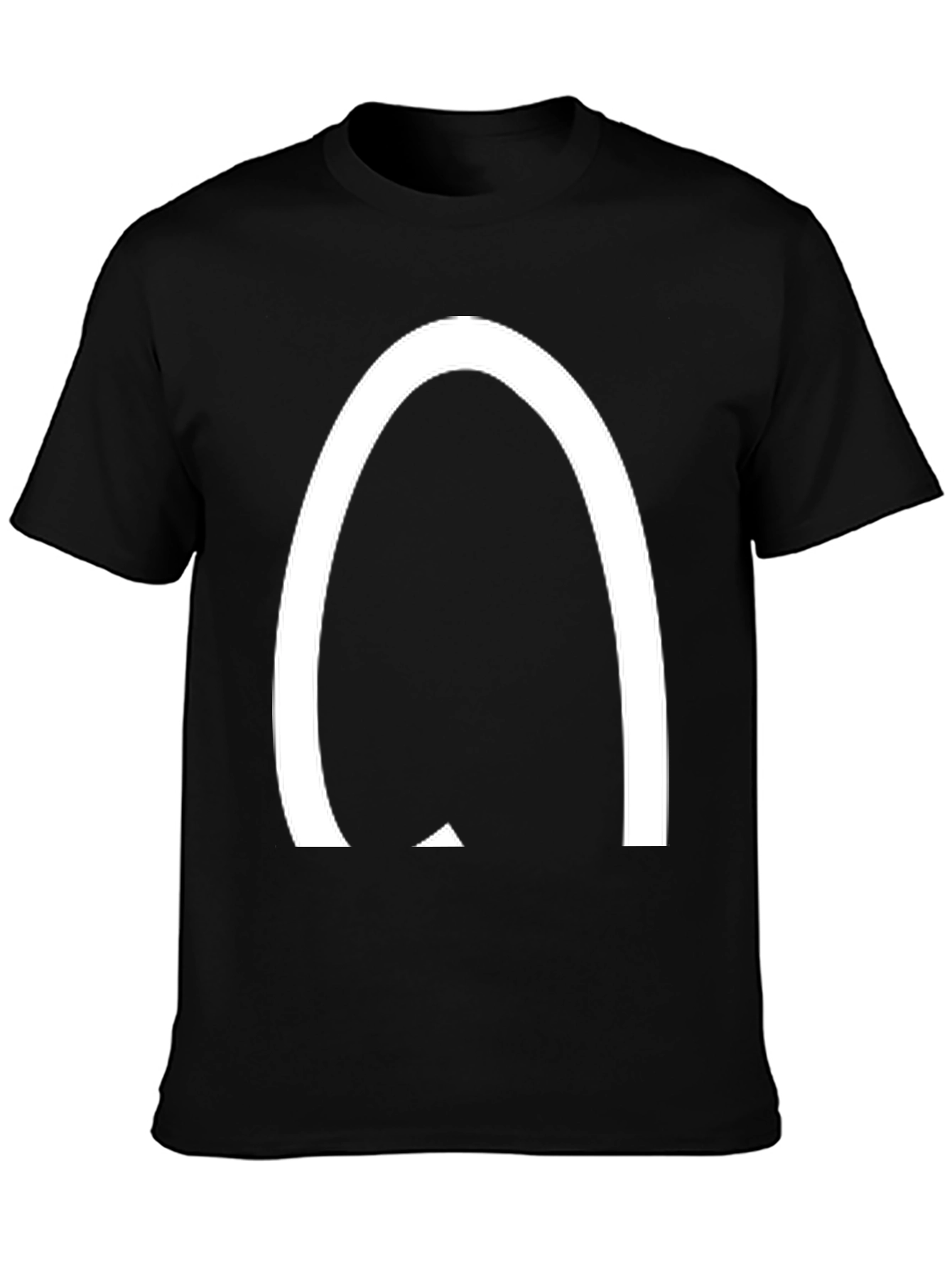 Black Arched Logo Black T-Shirt - Casual Style view 3