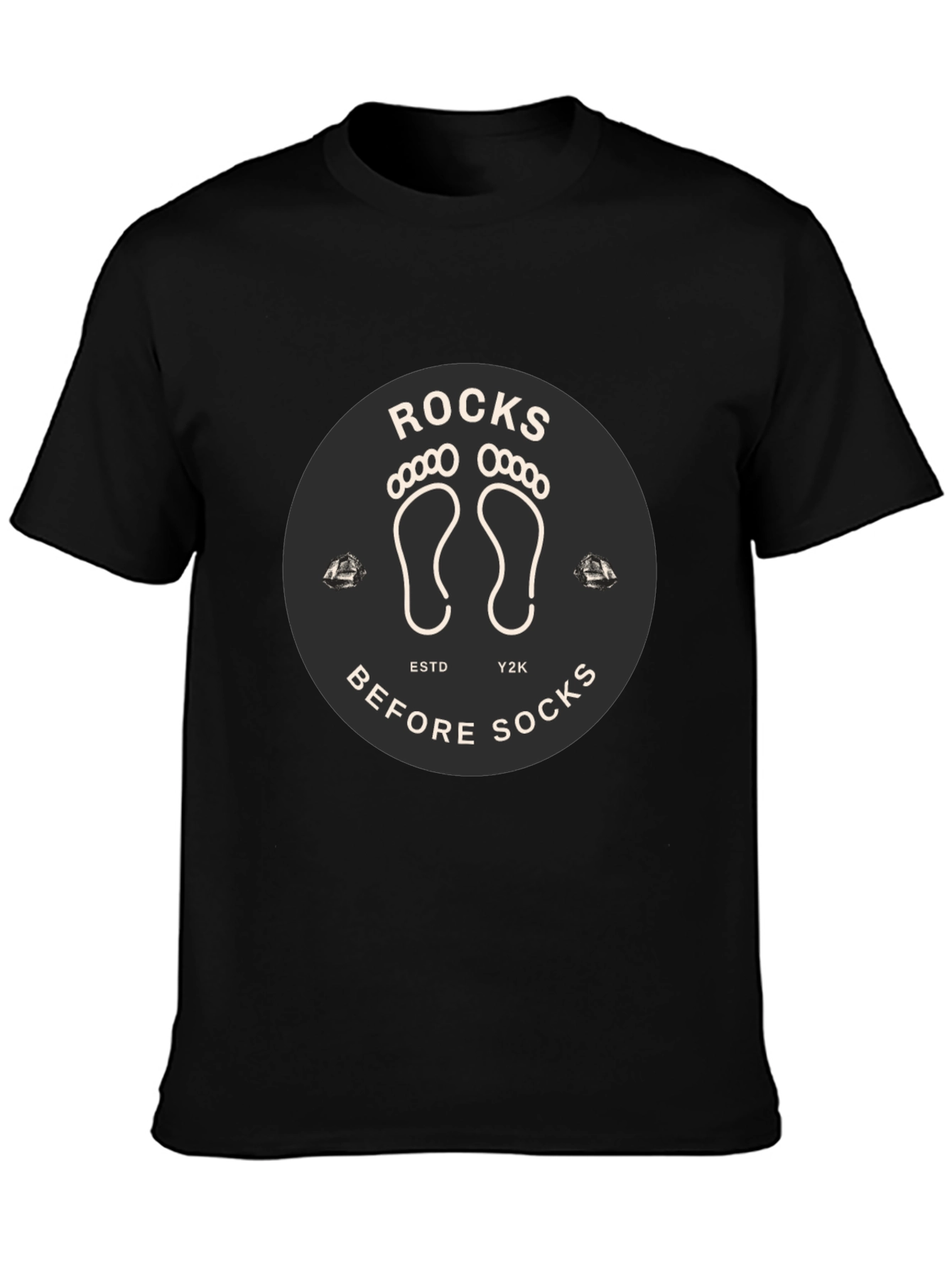 Black Rocks Before Socks Black Graphic Tee view 3