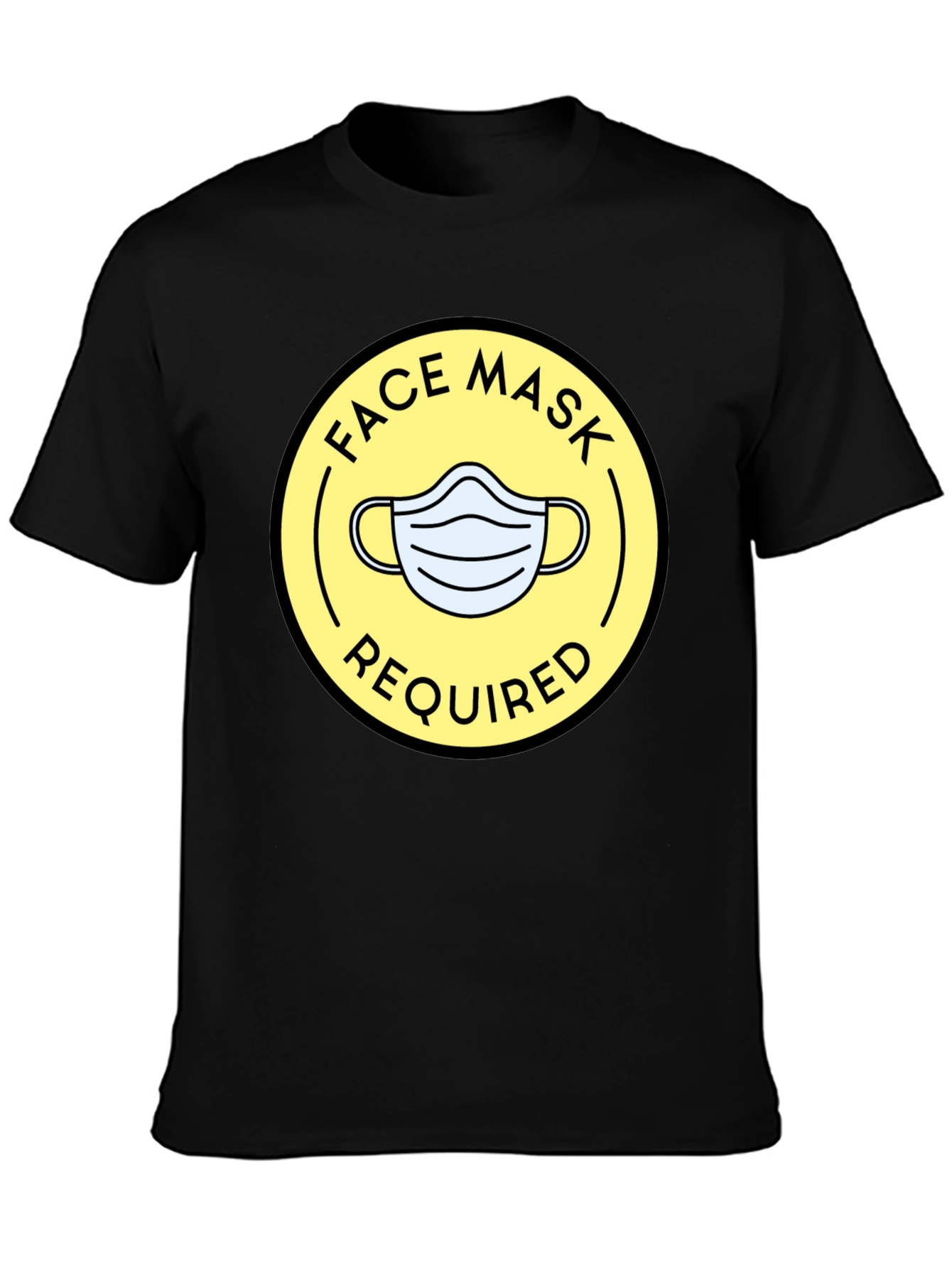 Face Mask Required Graphic Tee - Black - 3
