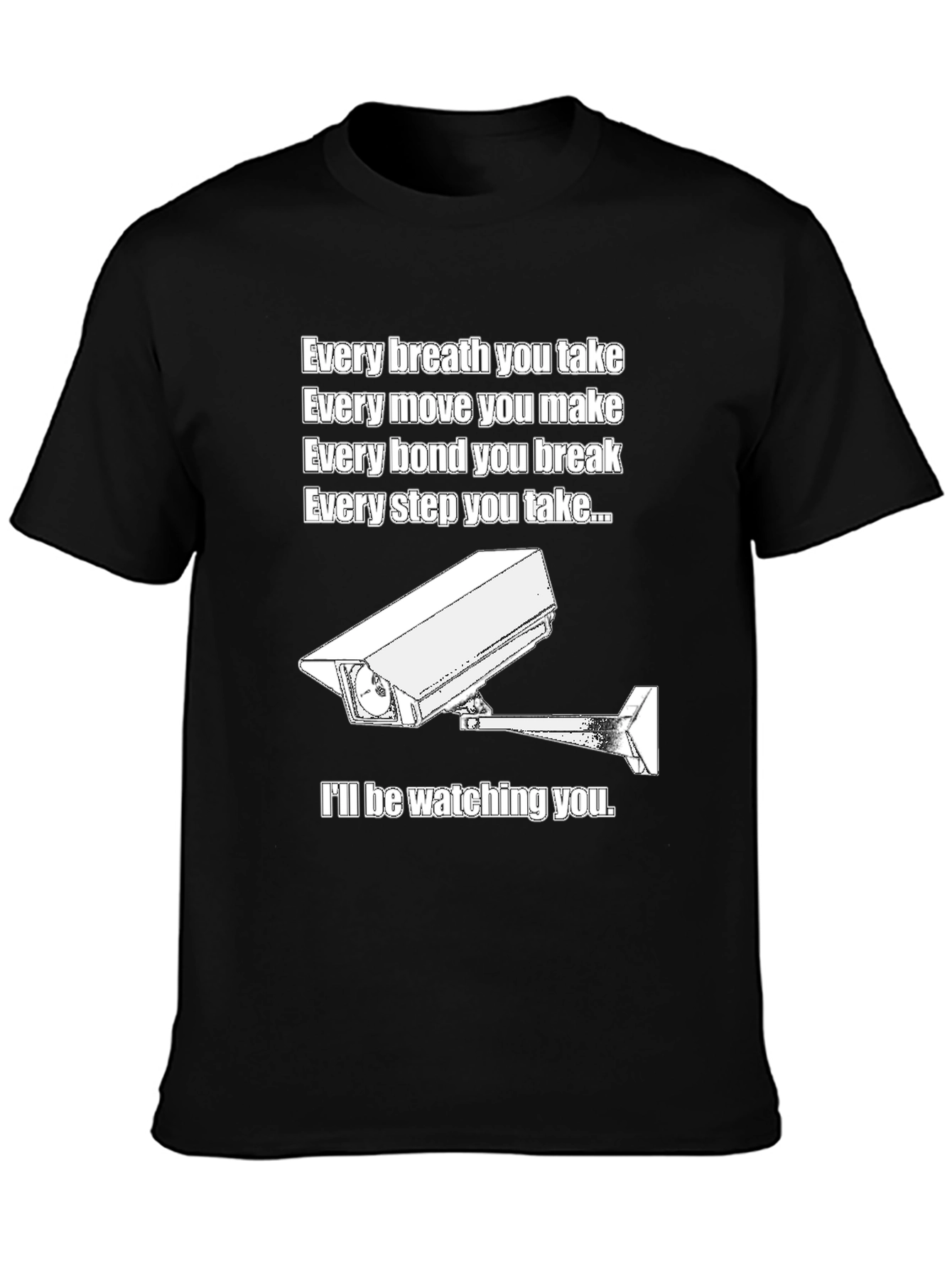 Black Every Breath You Take Graphic T-Shirt view 3