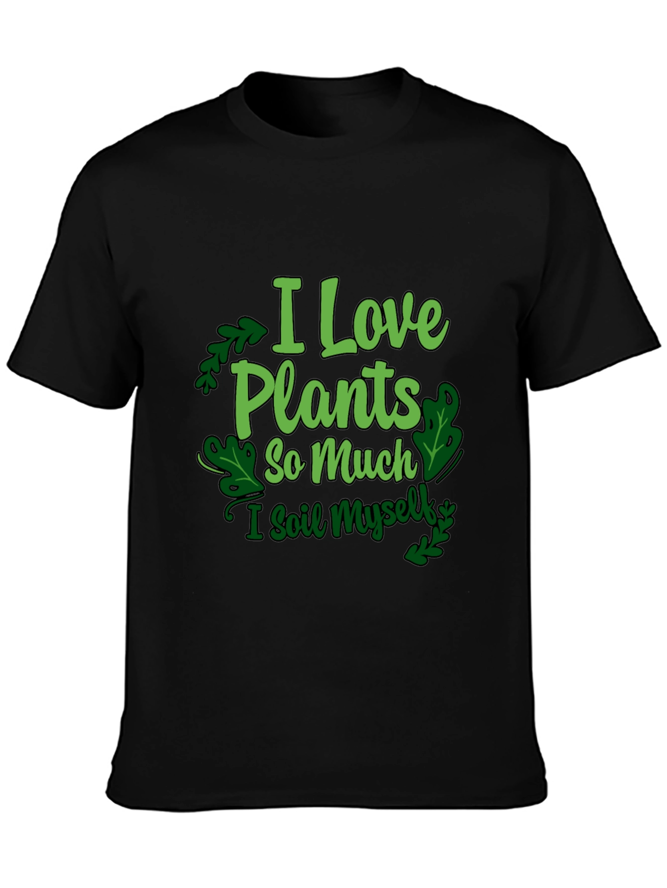 Black I Love Plants T-Shirt - Funny Gardening Tee view 3