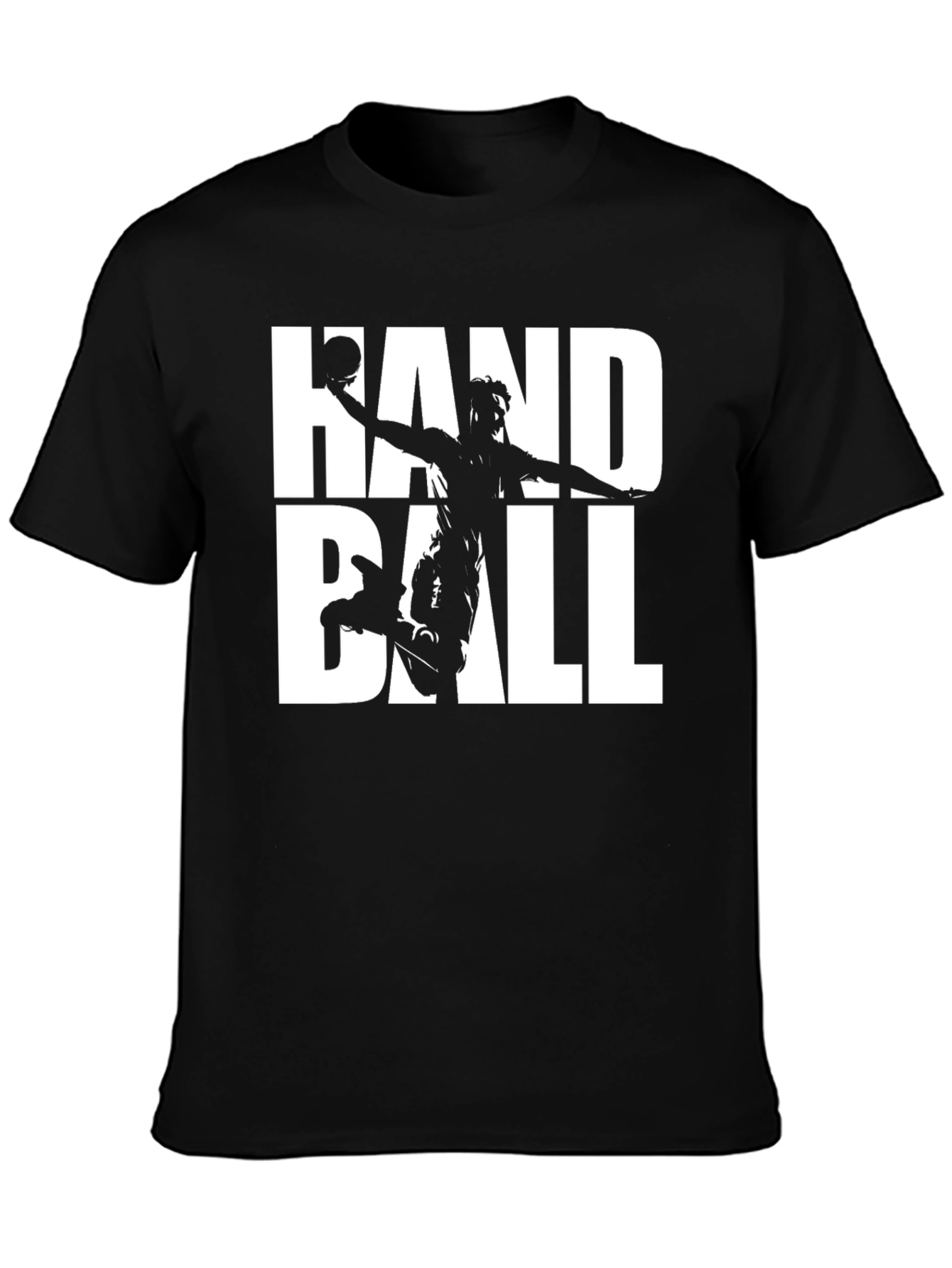 Black Handball Graphic T-Shirt - Black Cotton Tee view 3