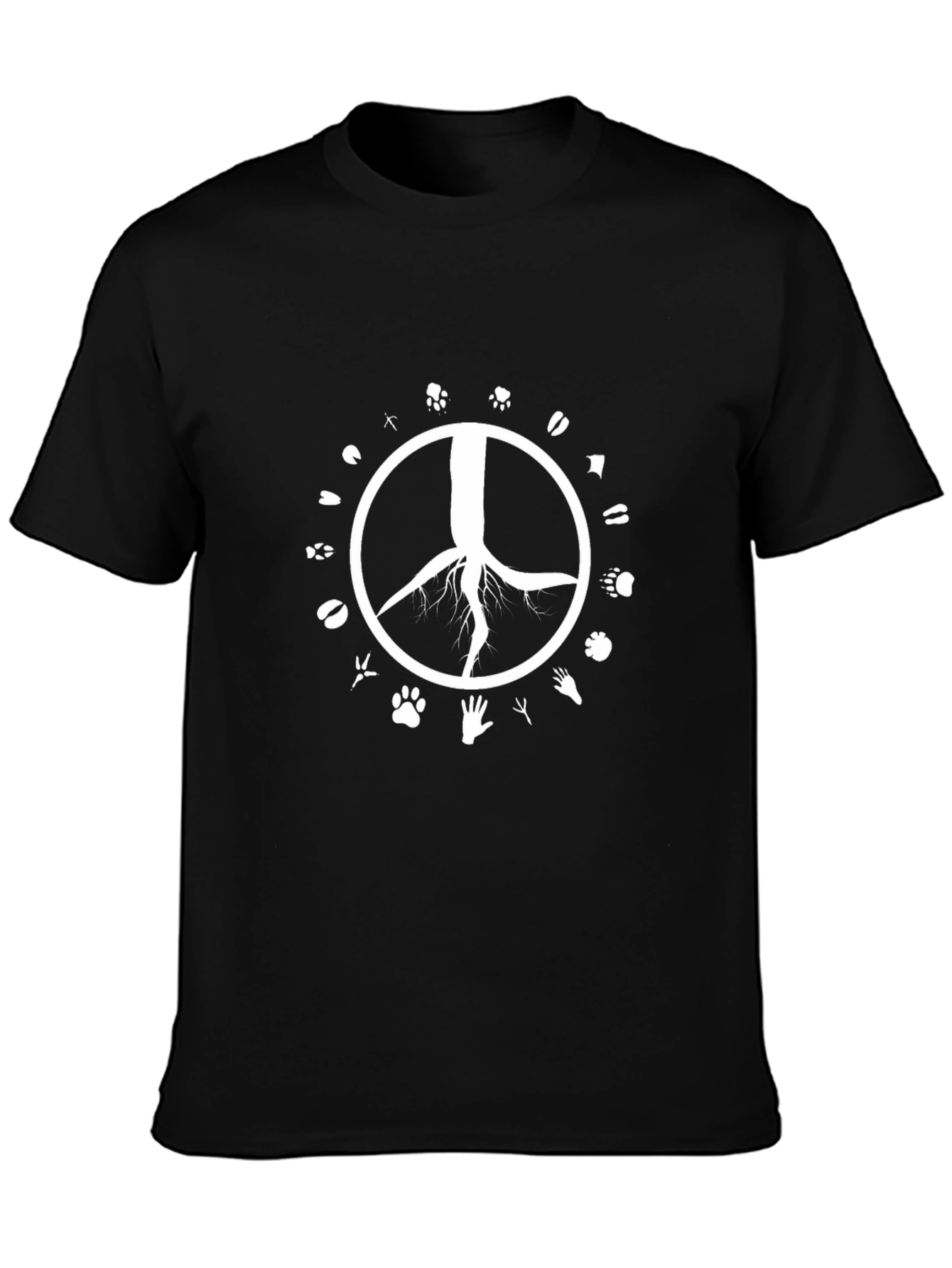 Black Nature Peace T-Shirt view 3