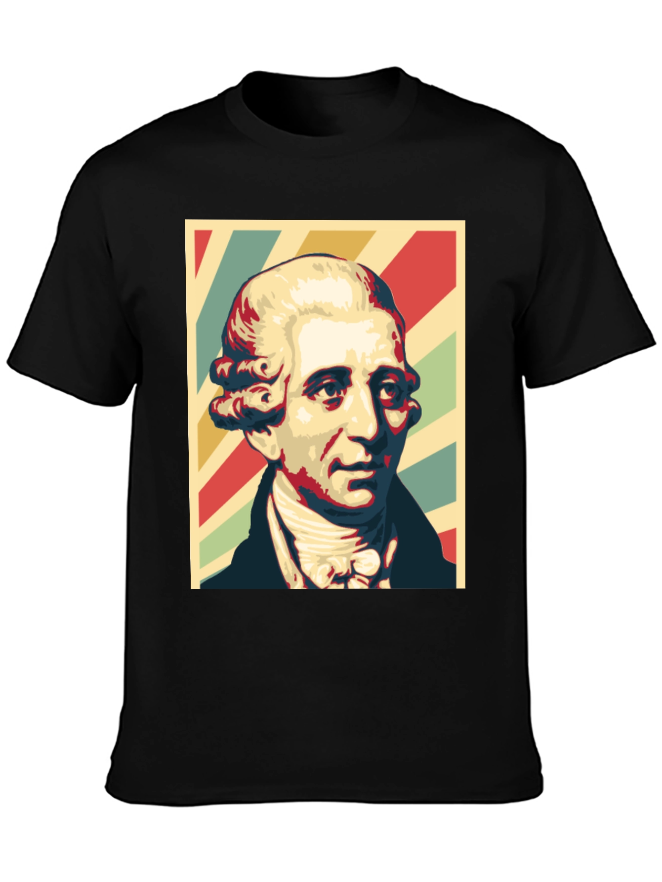 Black Retro Portrait T-Shirt - Classic Style view 3