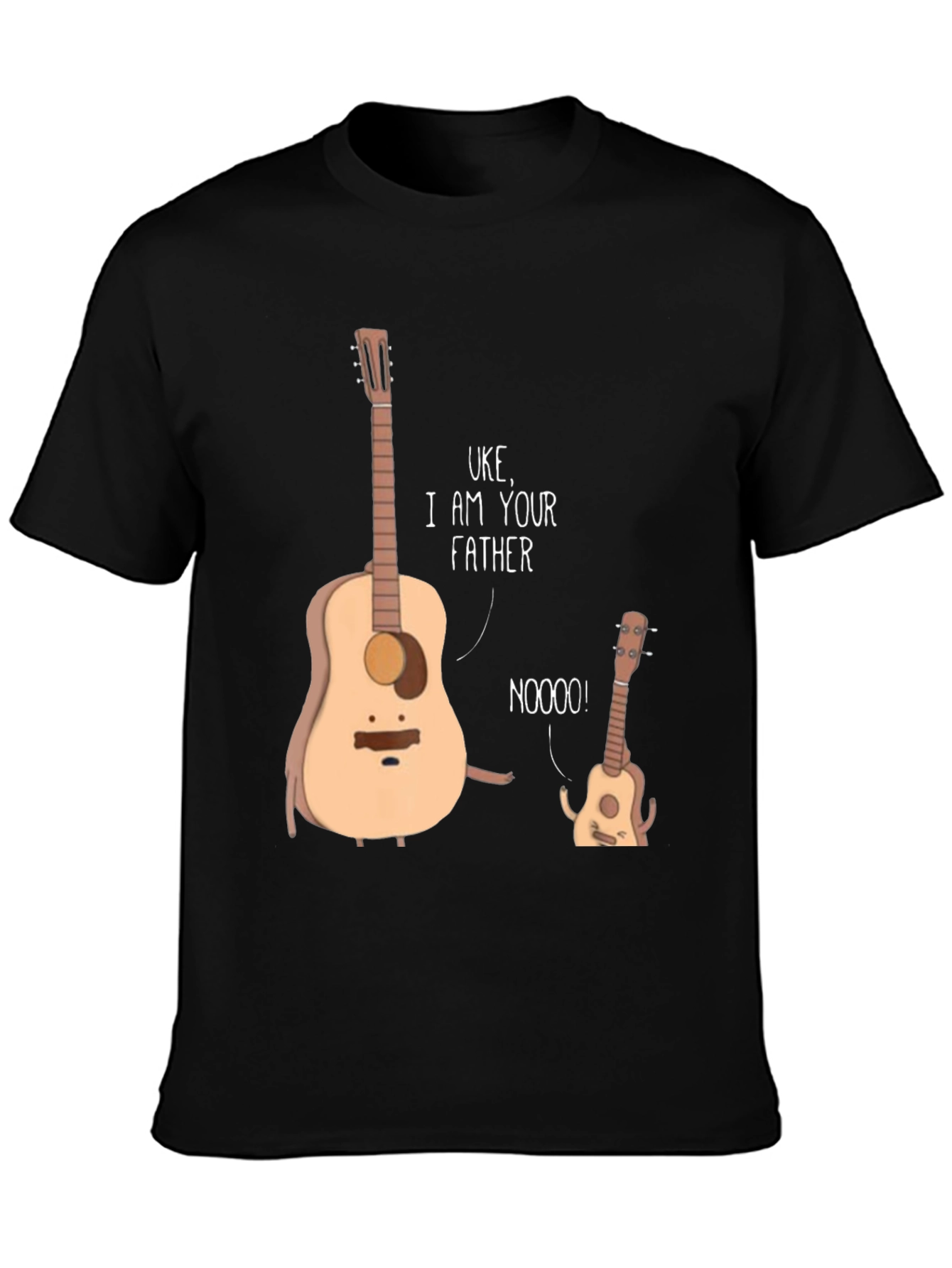 Black Uke I Am Your Father Funny Music T-Shirt view 3