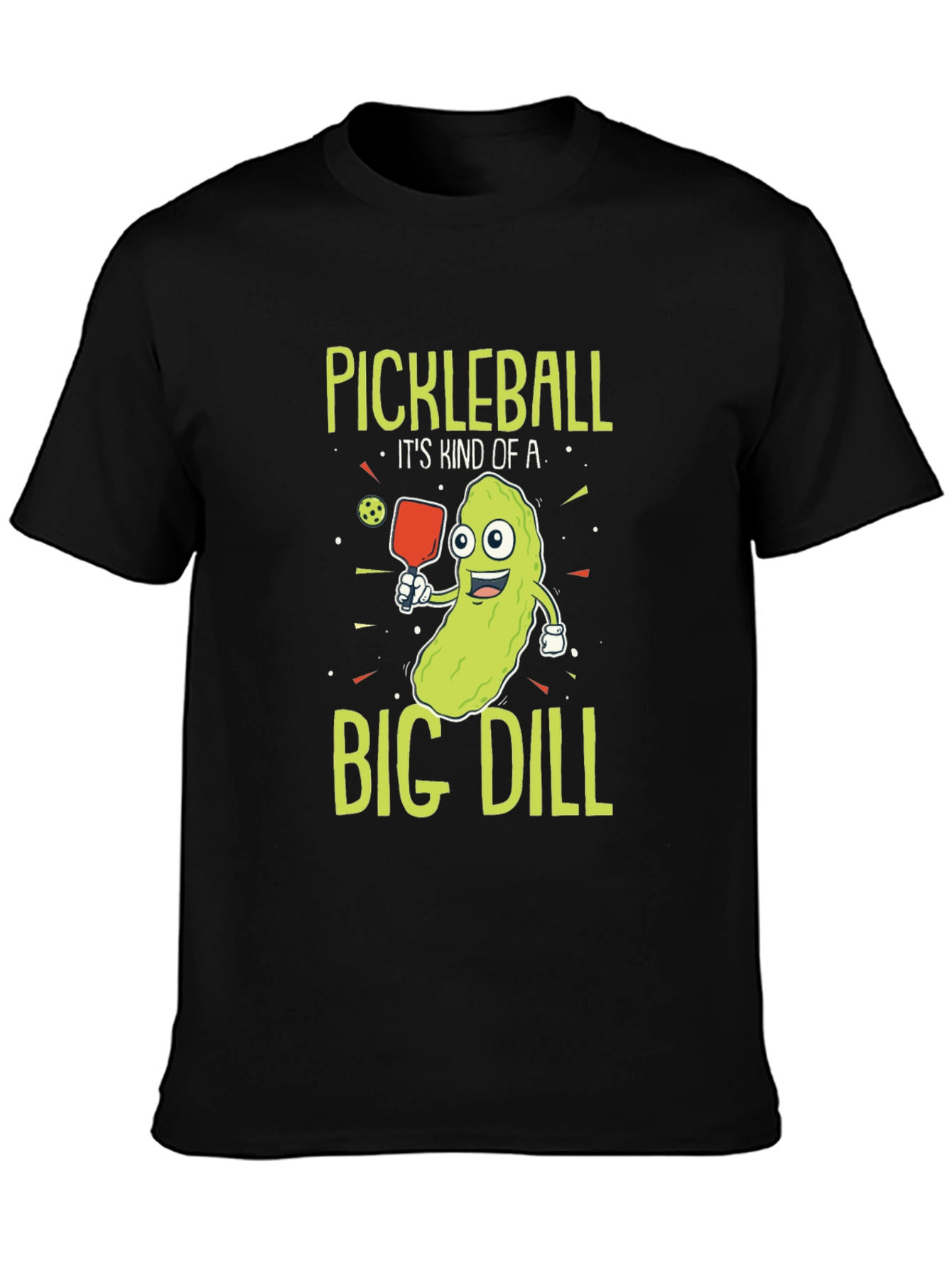 Pickleball Big Dill Graphic Tee - Funny Pickle Pun Shirt - 3