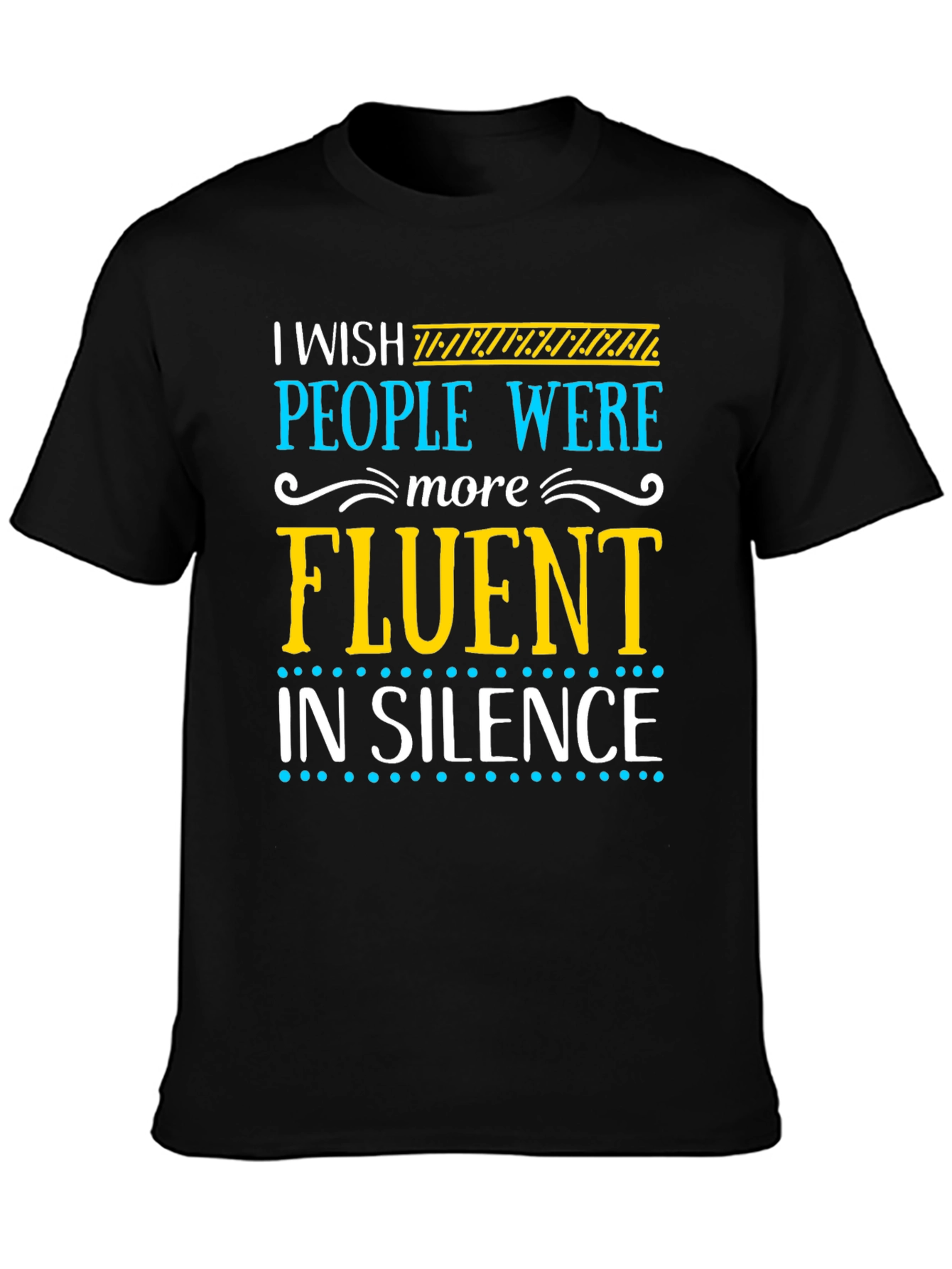 Black Fluent In Silence Graphic T-Shirt view 3