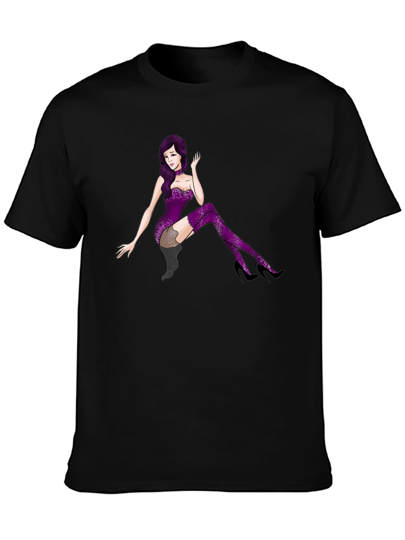 Black Purple Diva T-Shirt view 3