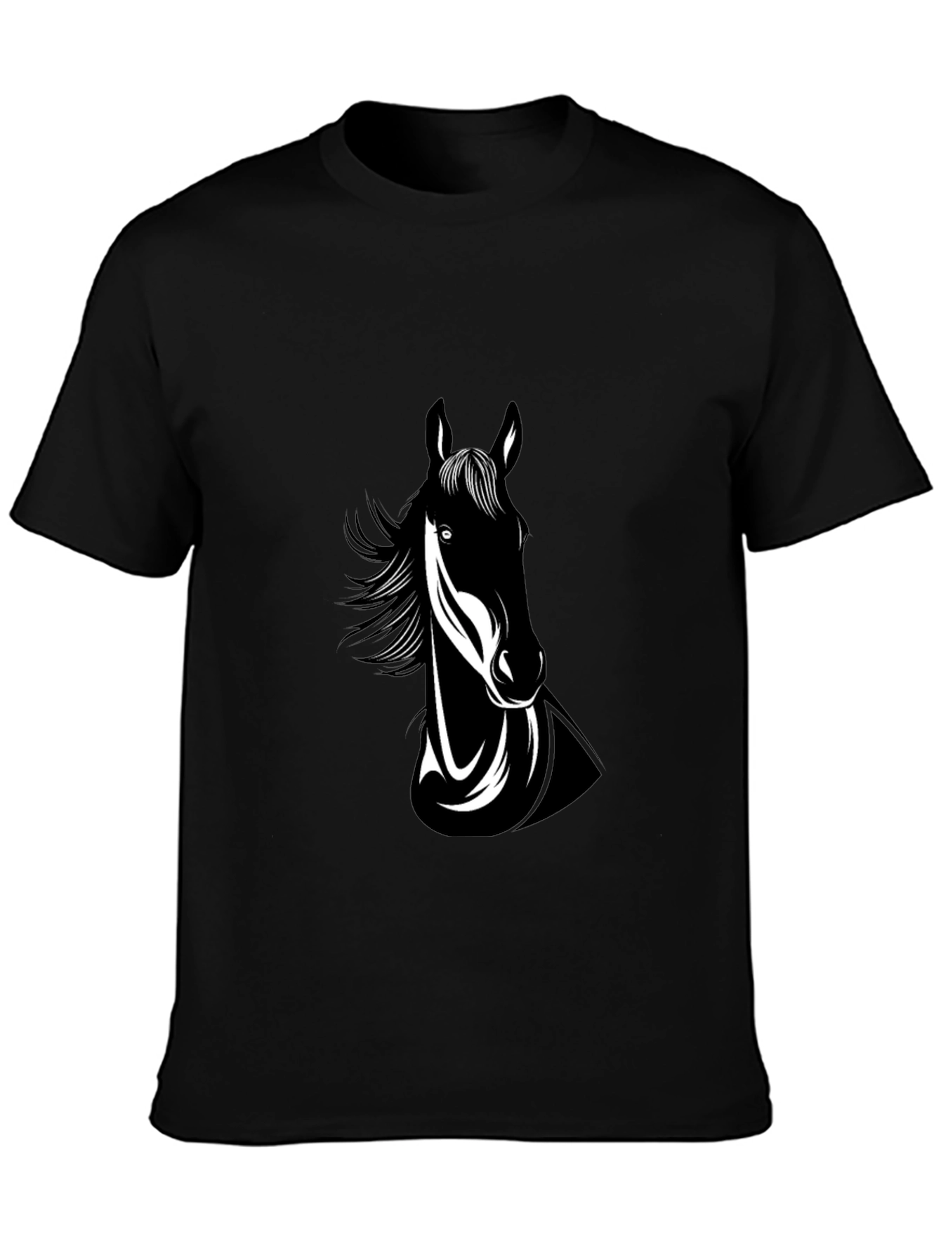 Black Black Horse Graphic Tee - Men's Crew Neck view 3