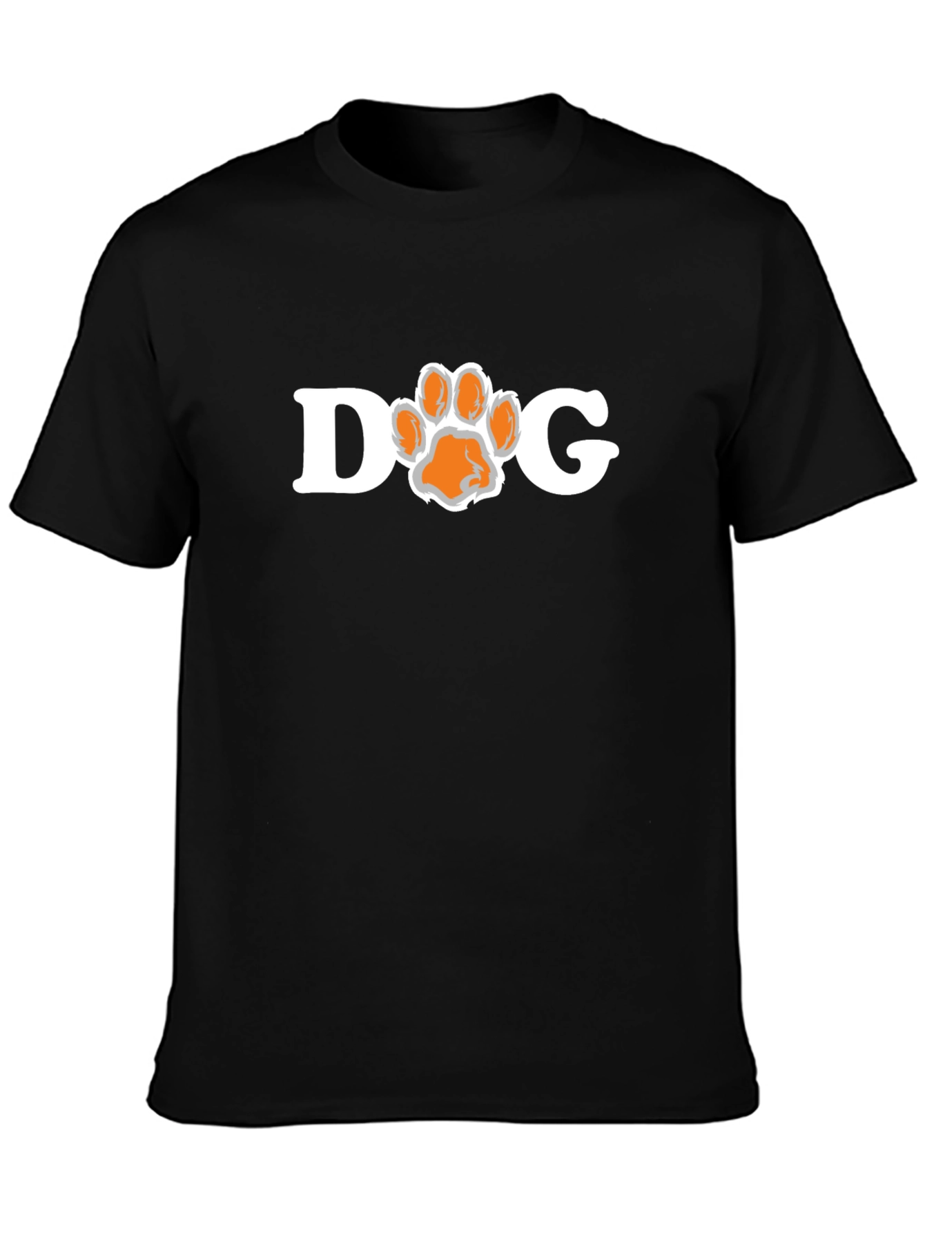Black Dog Paw Print T-Shirt - Black view 3