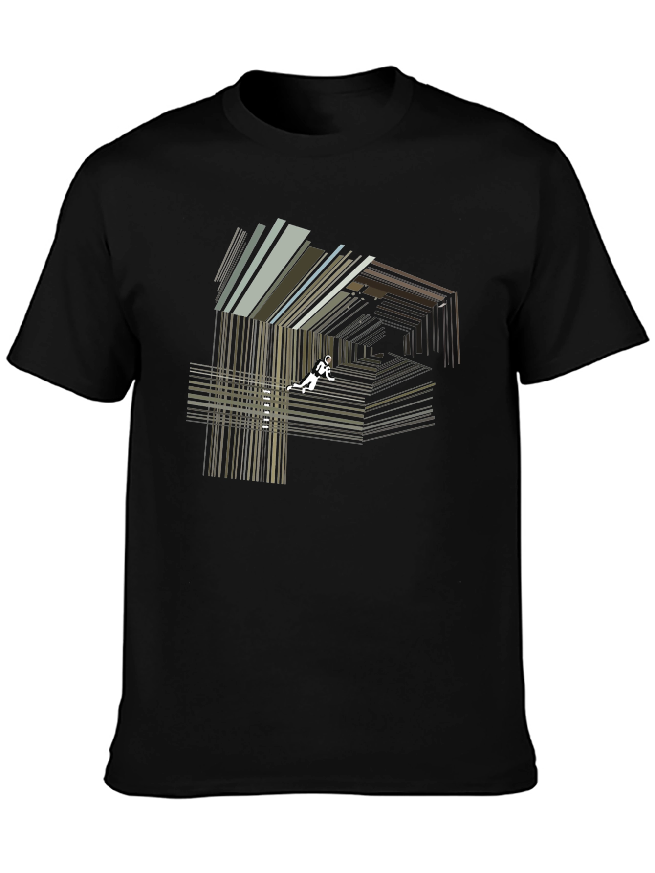 Black Abstract Graphic T-Shirt: Unique Design view 3