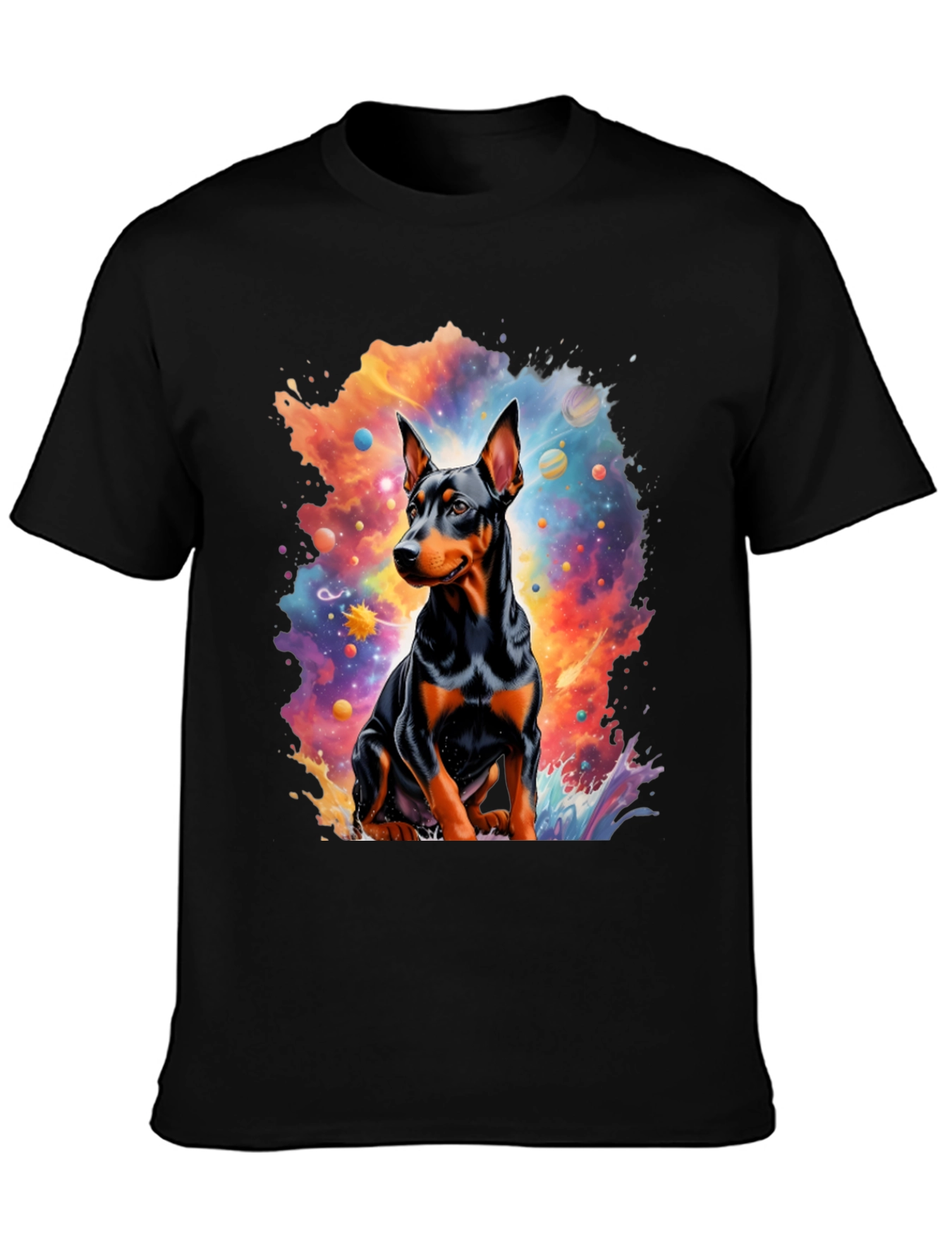 Black Dog Universe Graphic Tee - Men's Black T-Shirt view 3