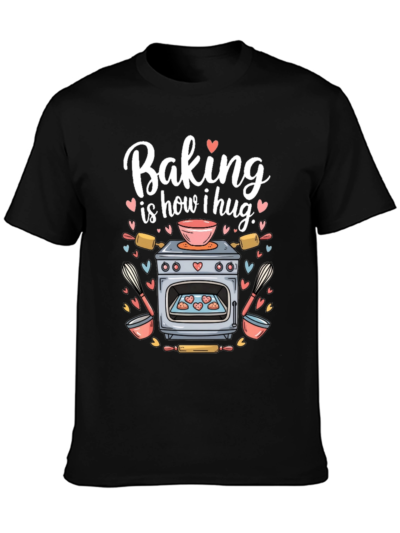 Black Baking Is How I Hug T-Shirt view 3