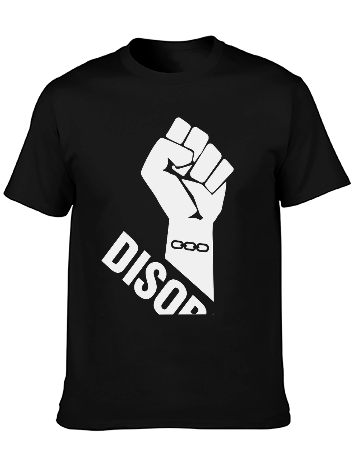 Black Disorder Fist T-Shirt - Black Graphic Tee view 3