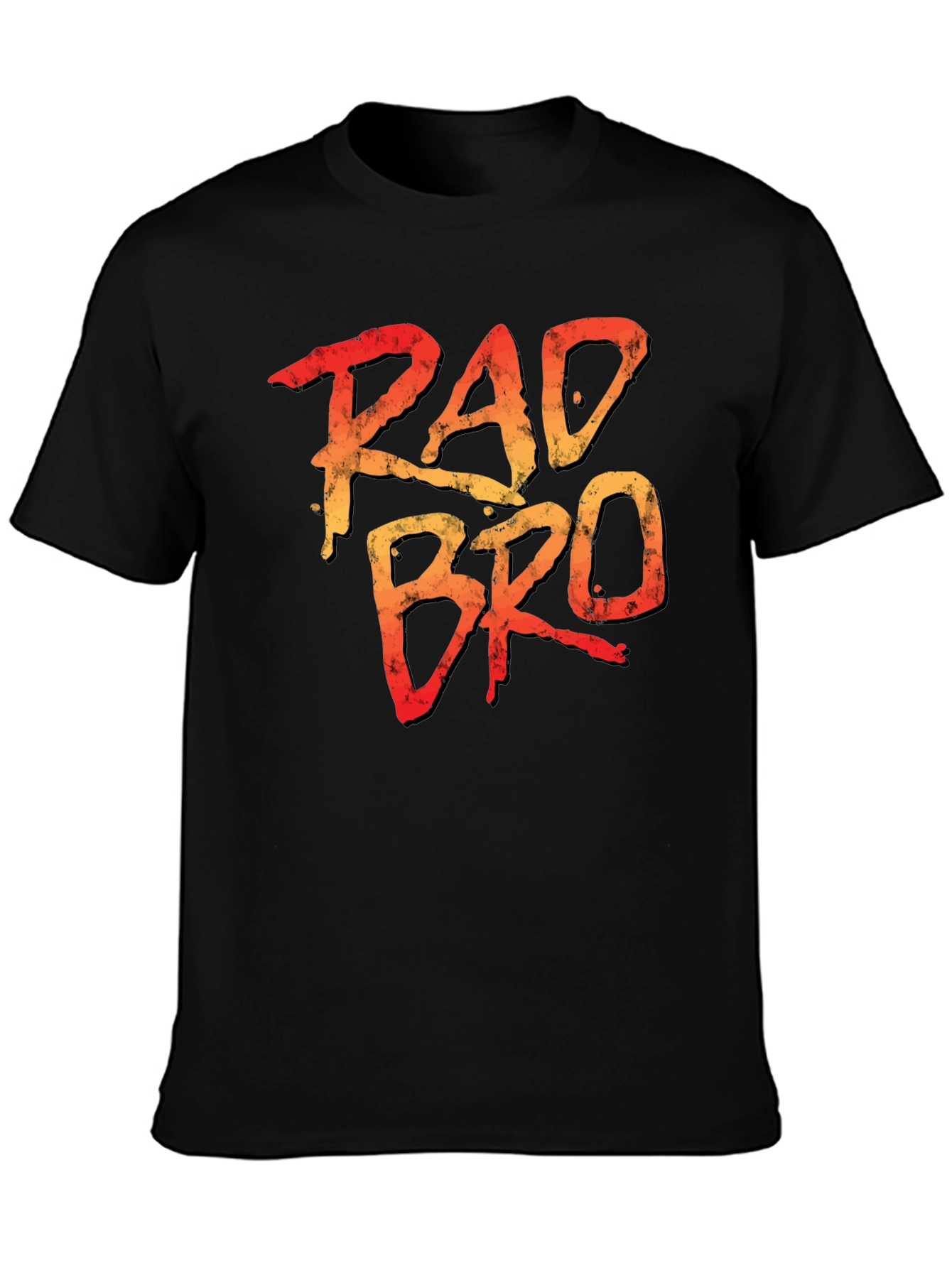 Black Rad Bro Graphic Tee - Cool Retro Style view 3