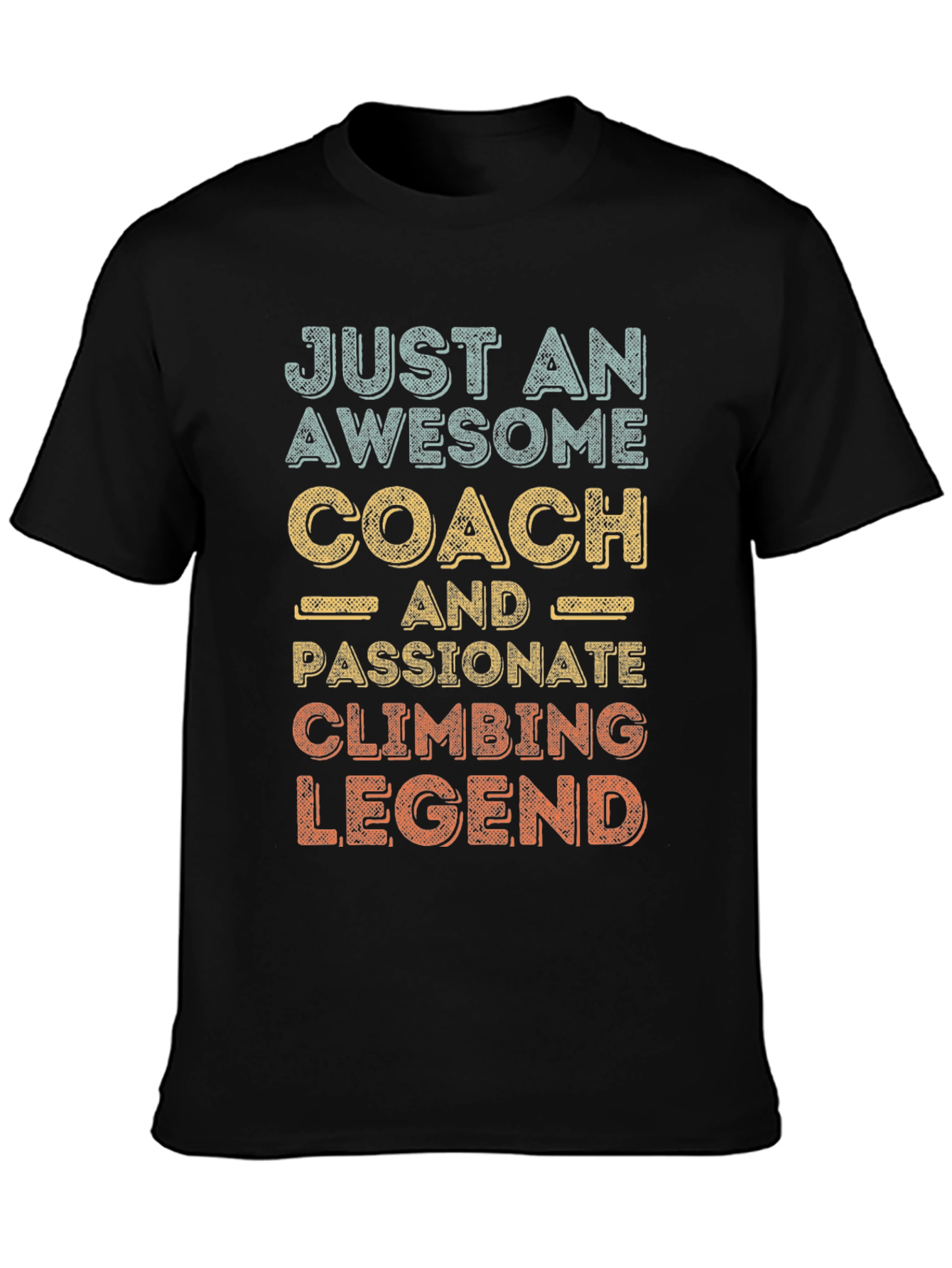Black Awesome Coach Climbing Legend Graphic Tee view 3