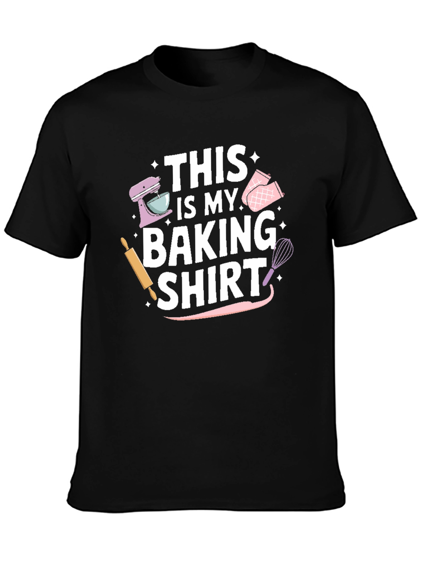 Black This is My Baking Shirt - Novelty Baker T-Shirt view 3