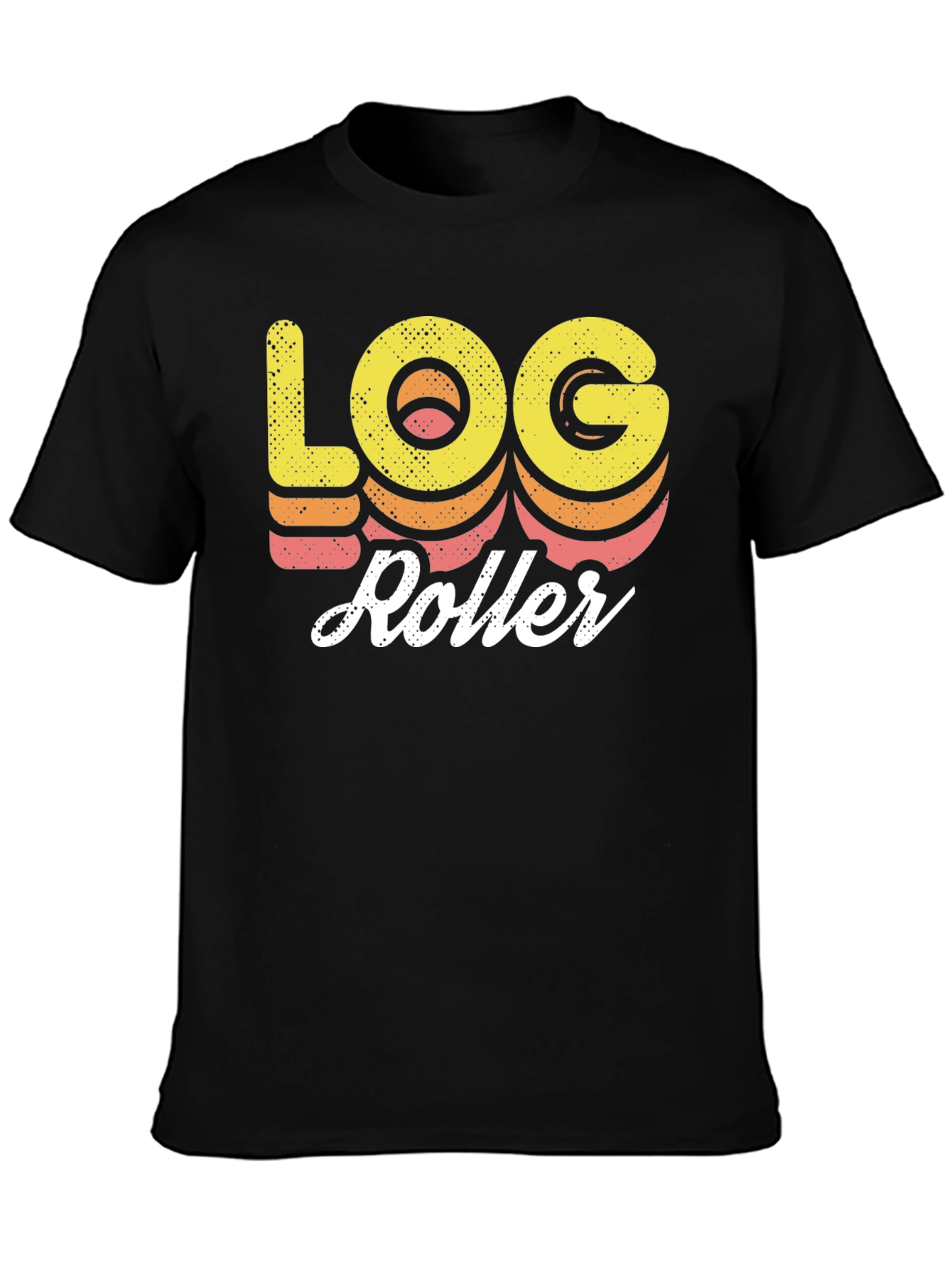 Black Log Roller Graphic T-Shirt view 3