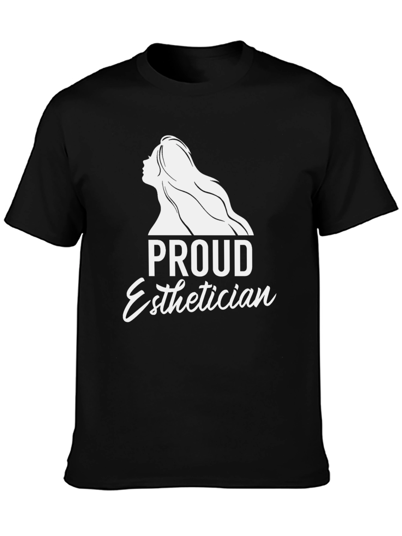 Black Proud Esthetician Graphic Tee - Black Unisex T-Shirt view 3