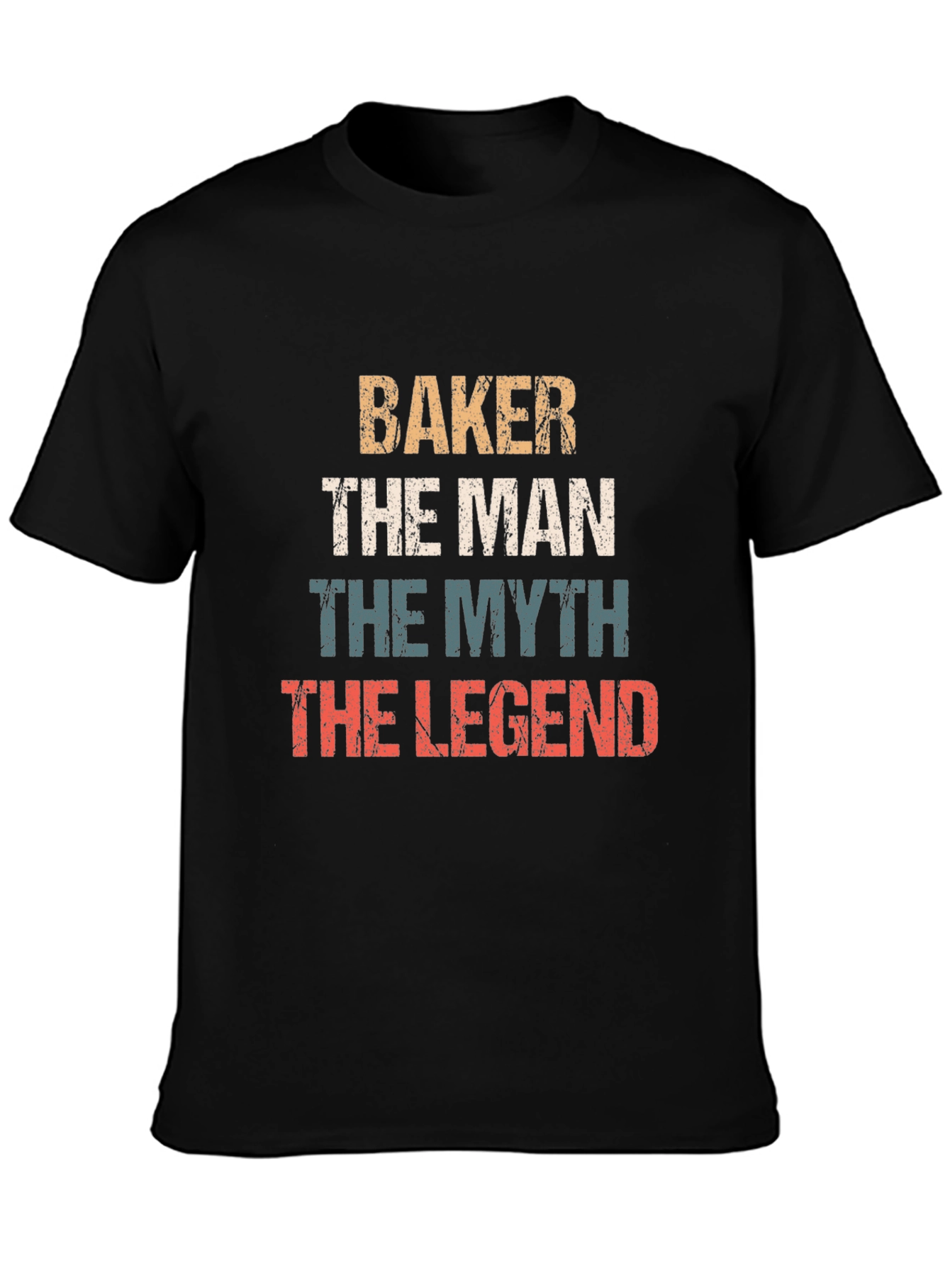 Black Baker The Man Myth Legend Graphic T-Shirt view 3
