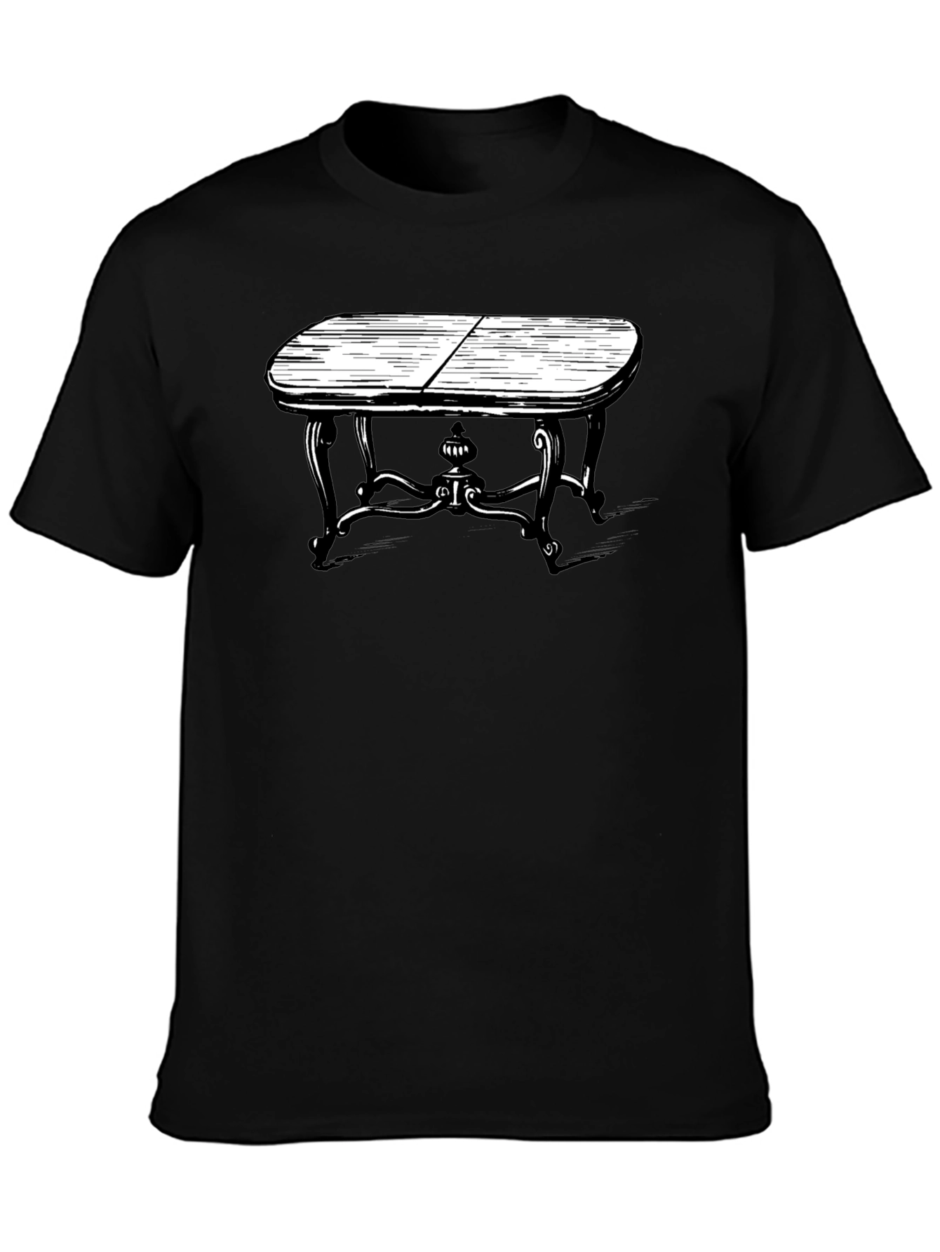 Black Retro Table Graphic Tee - Classic Black view 3