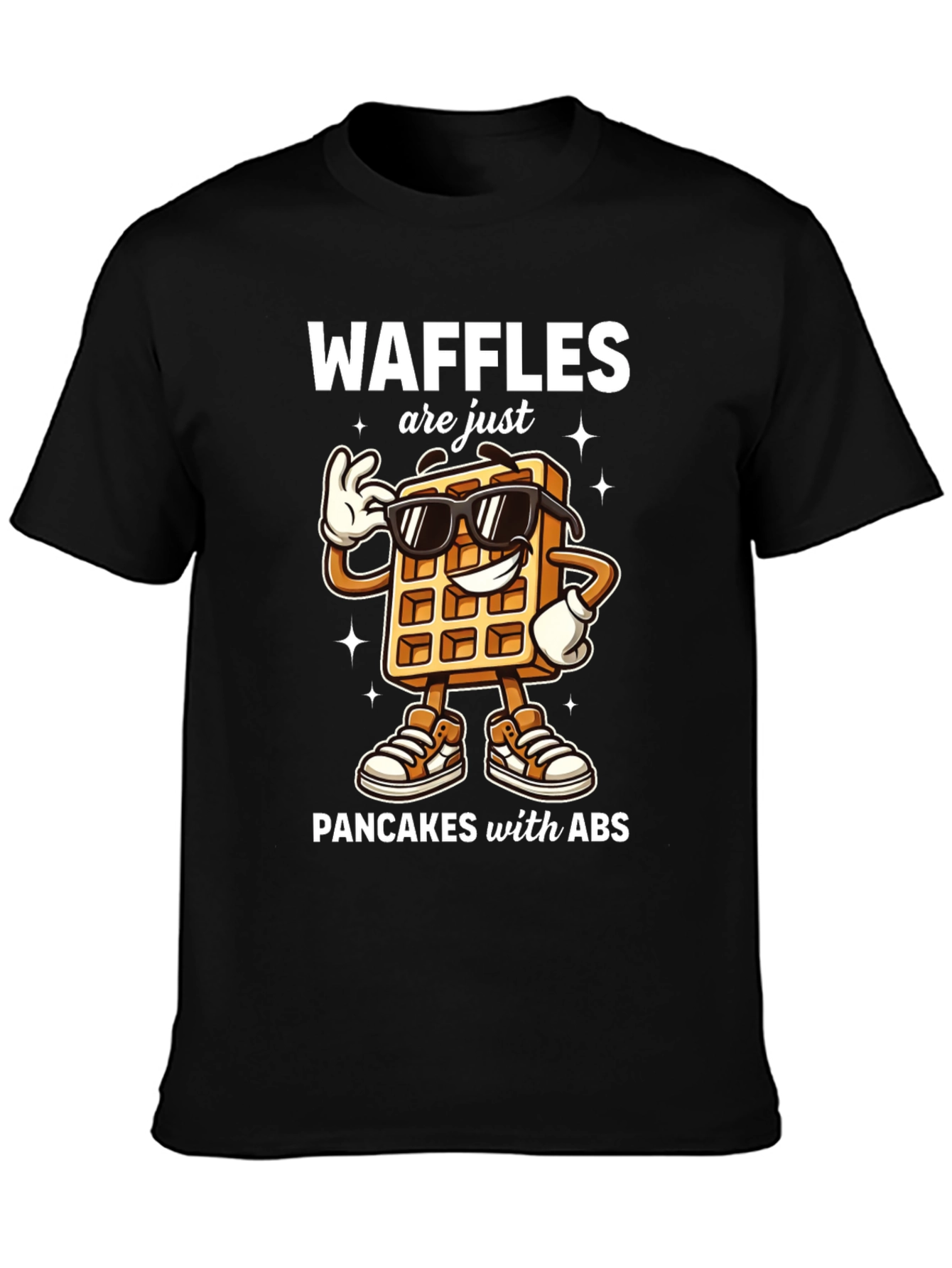 Waffles are Just Pancakes with ABS T-Shirt - 3