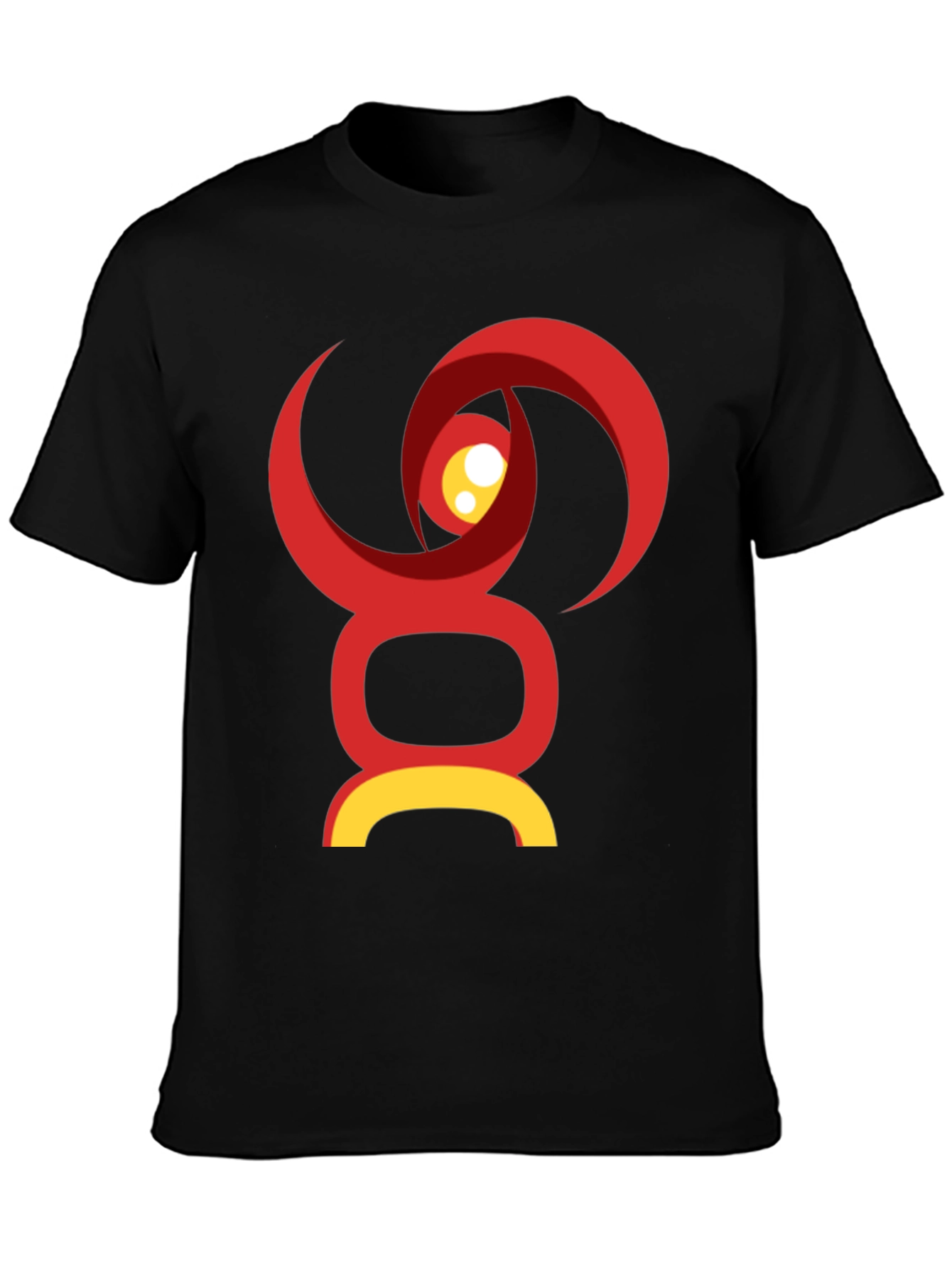 Black Abstract Graphic T-Shirt - Modern Design view 3
