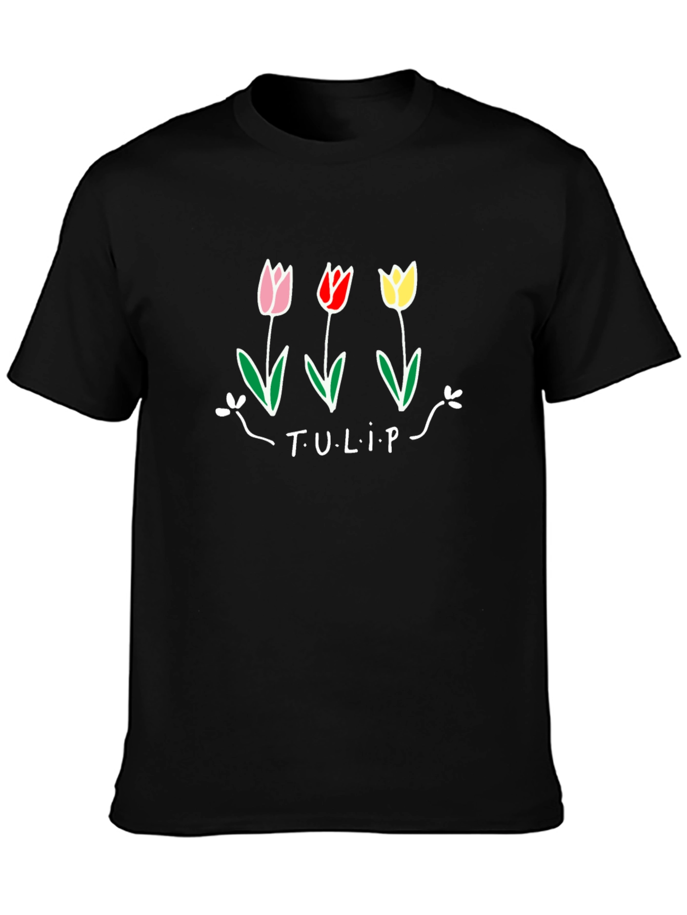 Black Tulip Graphic Tee - Casual Comfort view 3