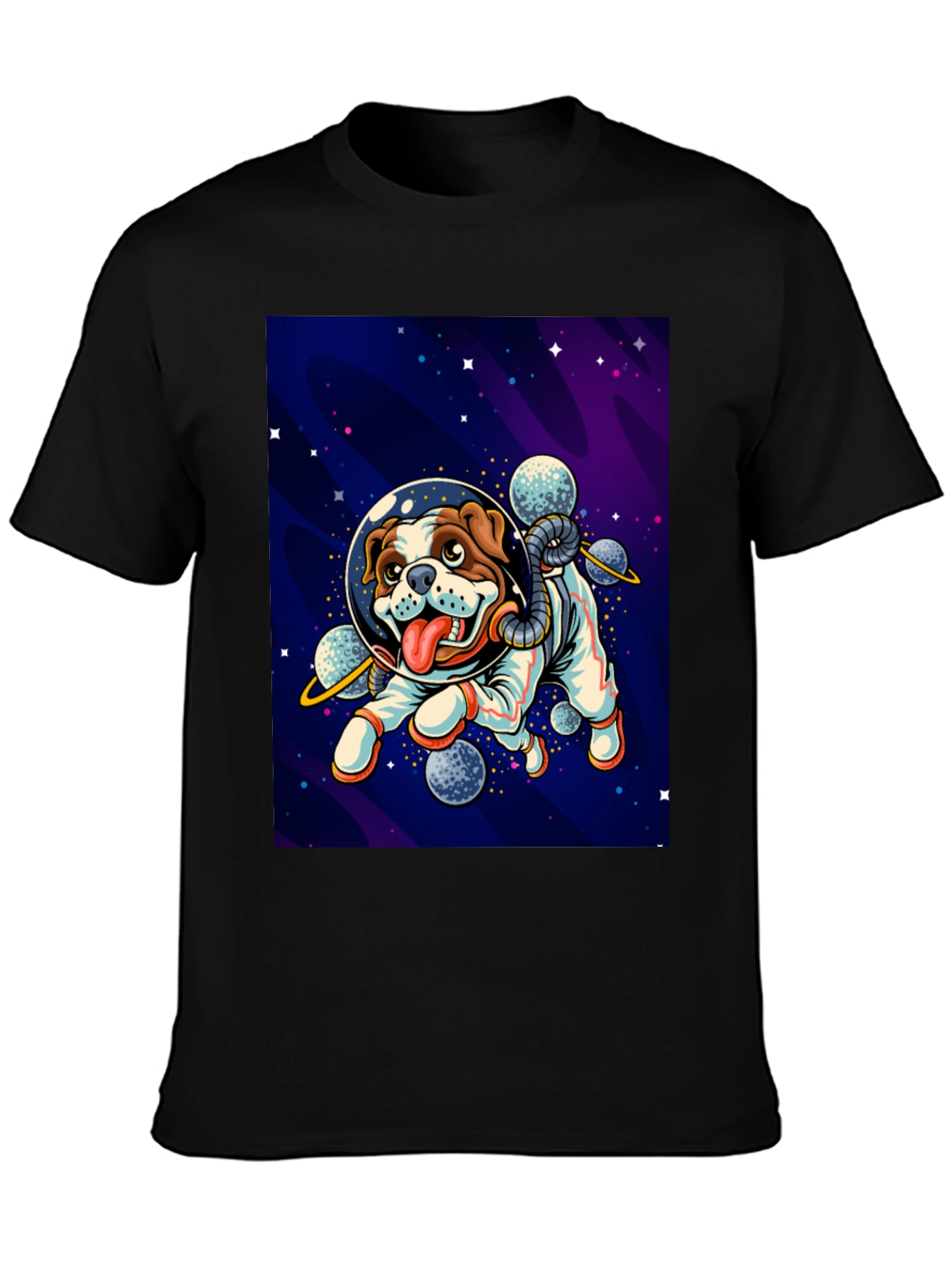 Black Dog Astronaut Graphic Tee - Black view 3