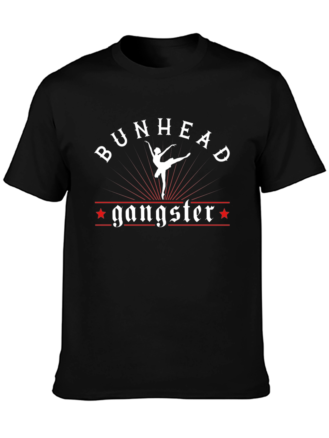 Black Bunhead Gangster Black T-Shirt view 3
