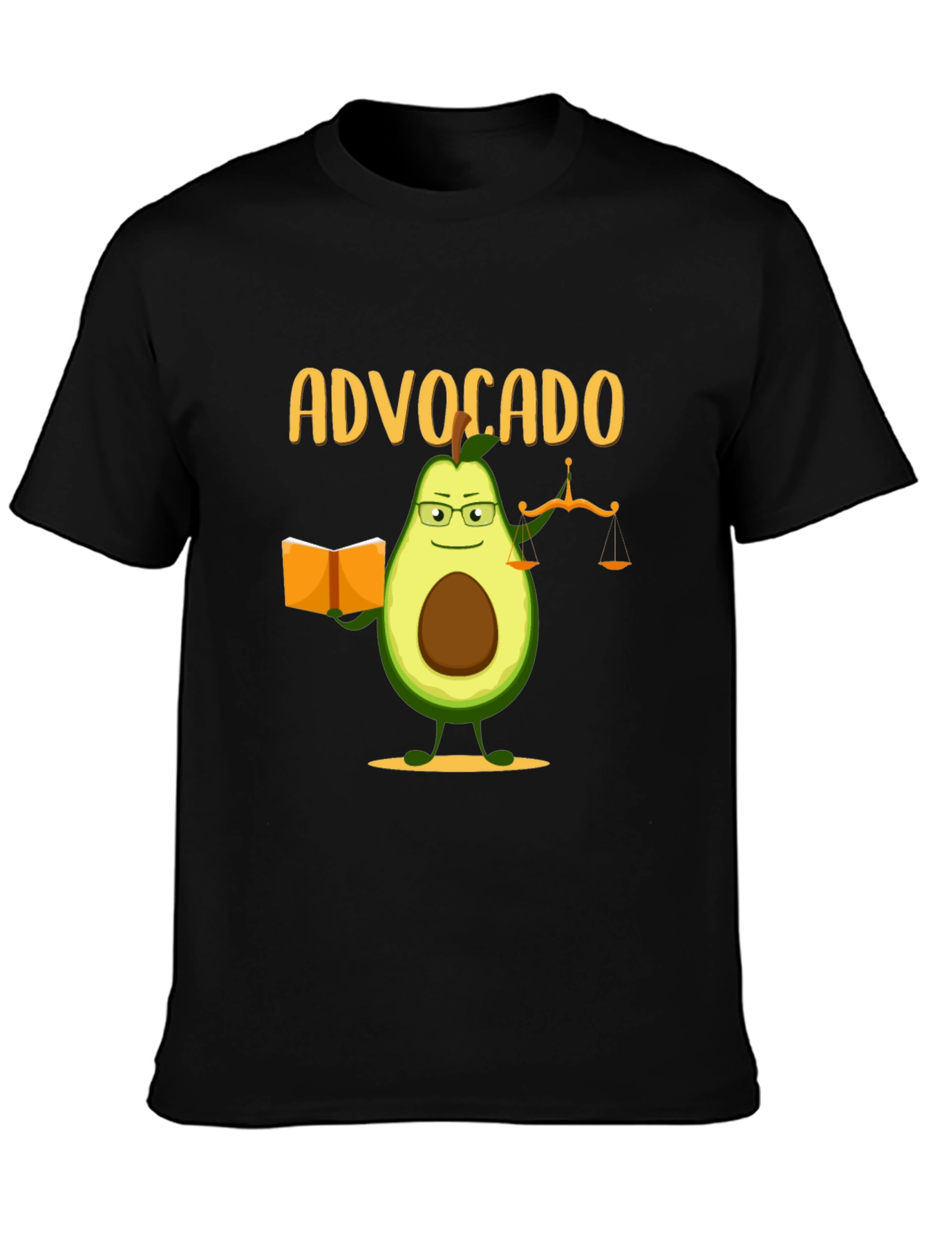 Black Advocado Lawyer T-Shirt - Funny Attorney Gift view 3