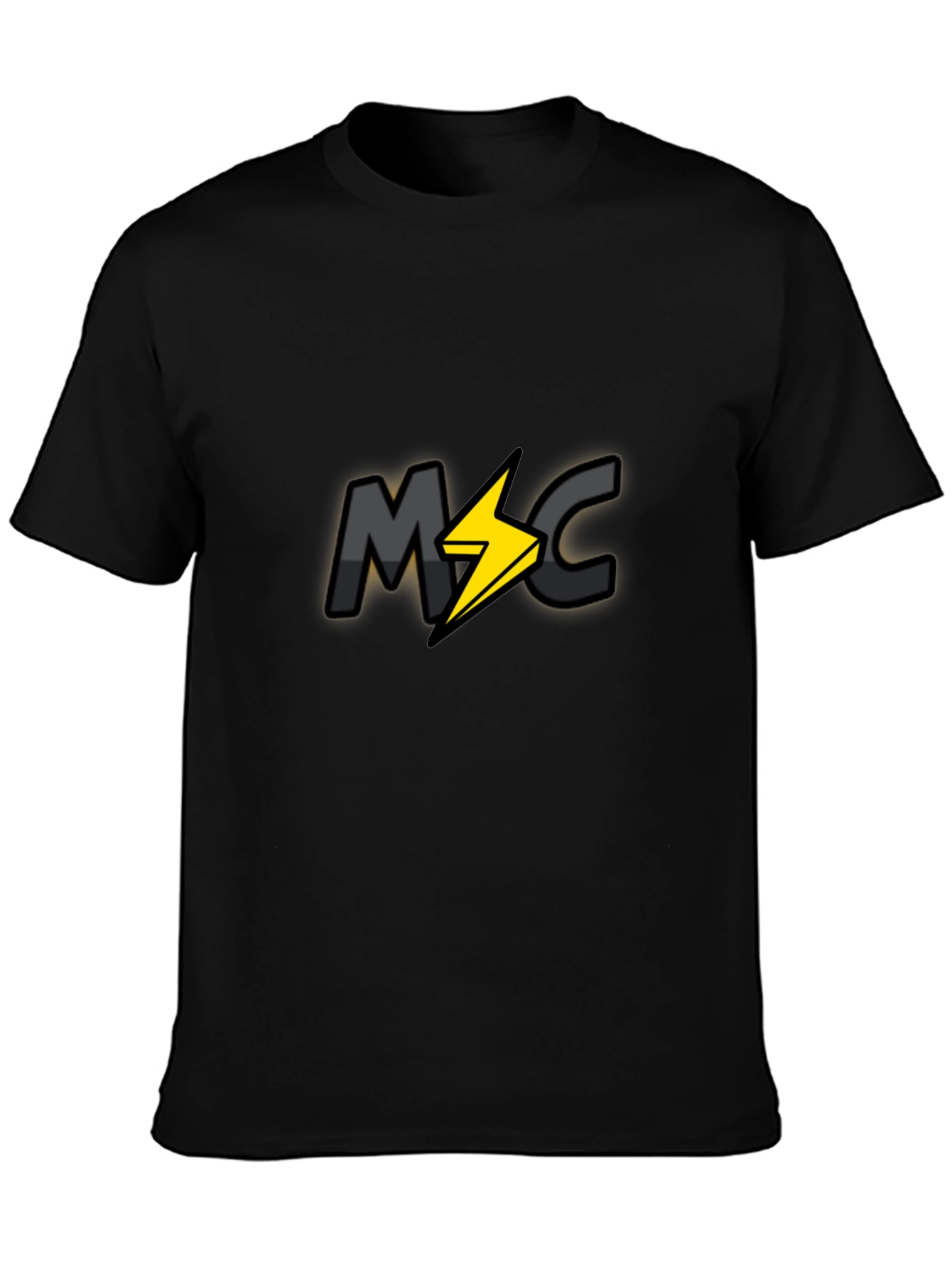 Black Black Graphic Tee - M Lightning C view 3