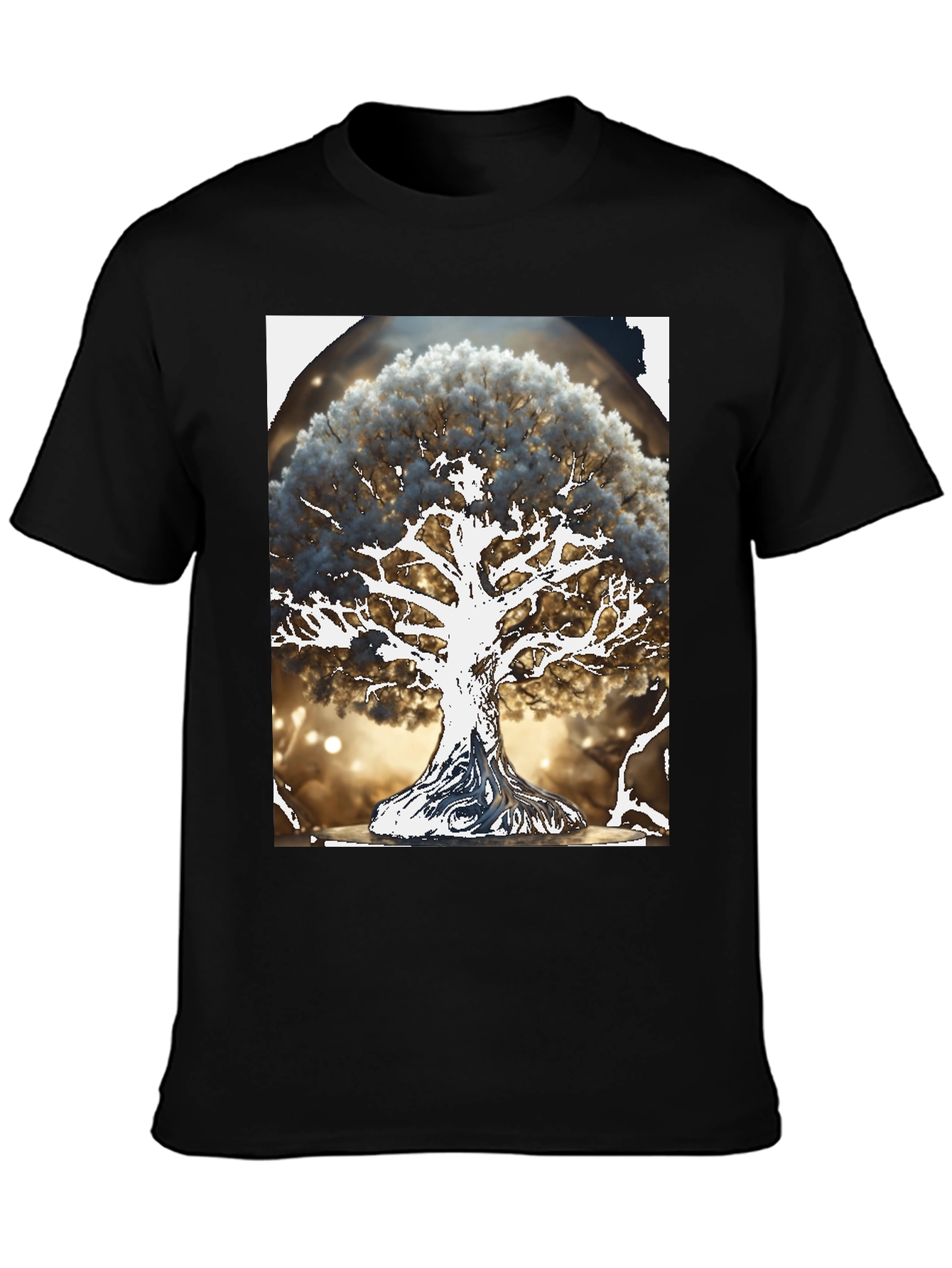 Black Tree of Life Graphic Tee - Unique Nature Design view 3