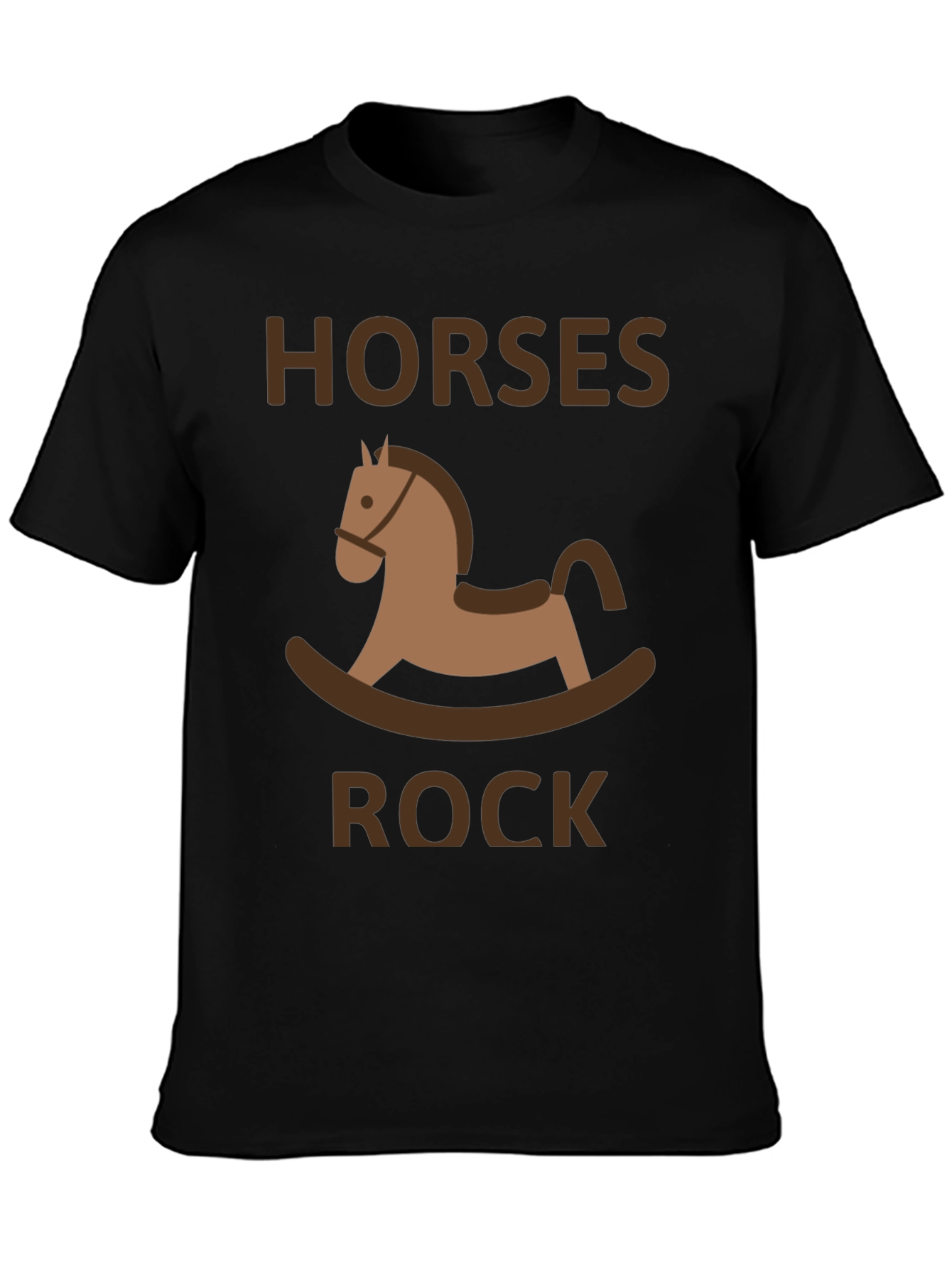 Black Horses Rock T-Shirt - Novelty Graphic Tee view 3