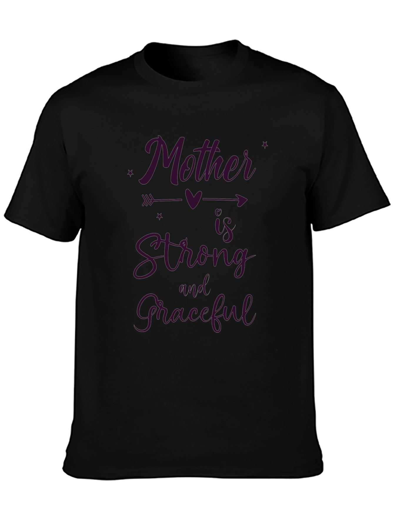 Black Mother is Strong and Graceful T-Shirt - Black view 3