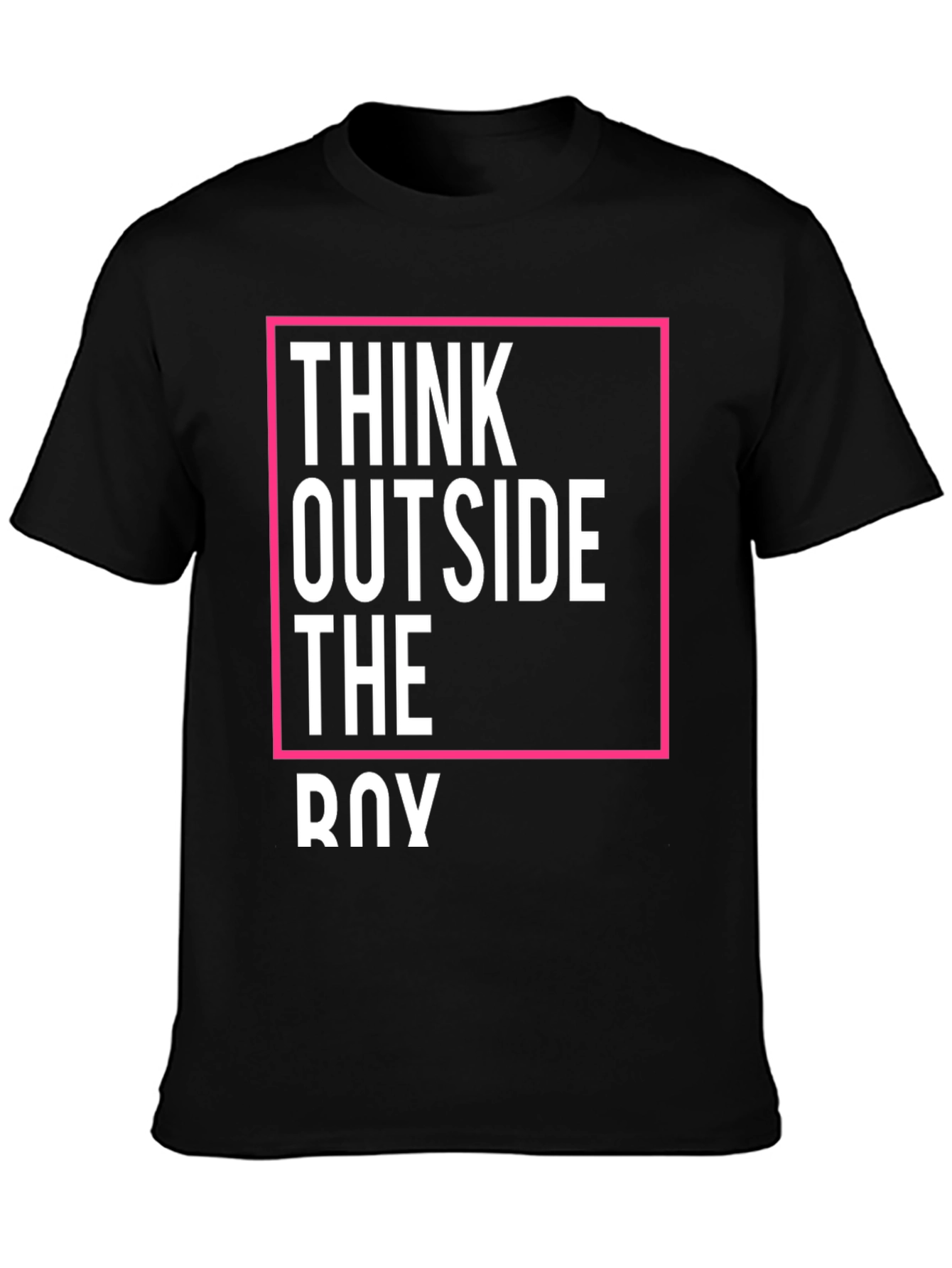 Black Think Outside the Box Graphic Tee view 3