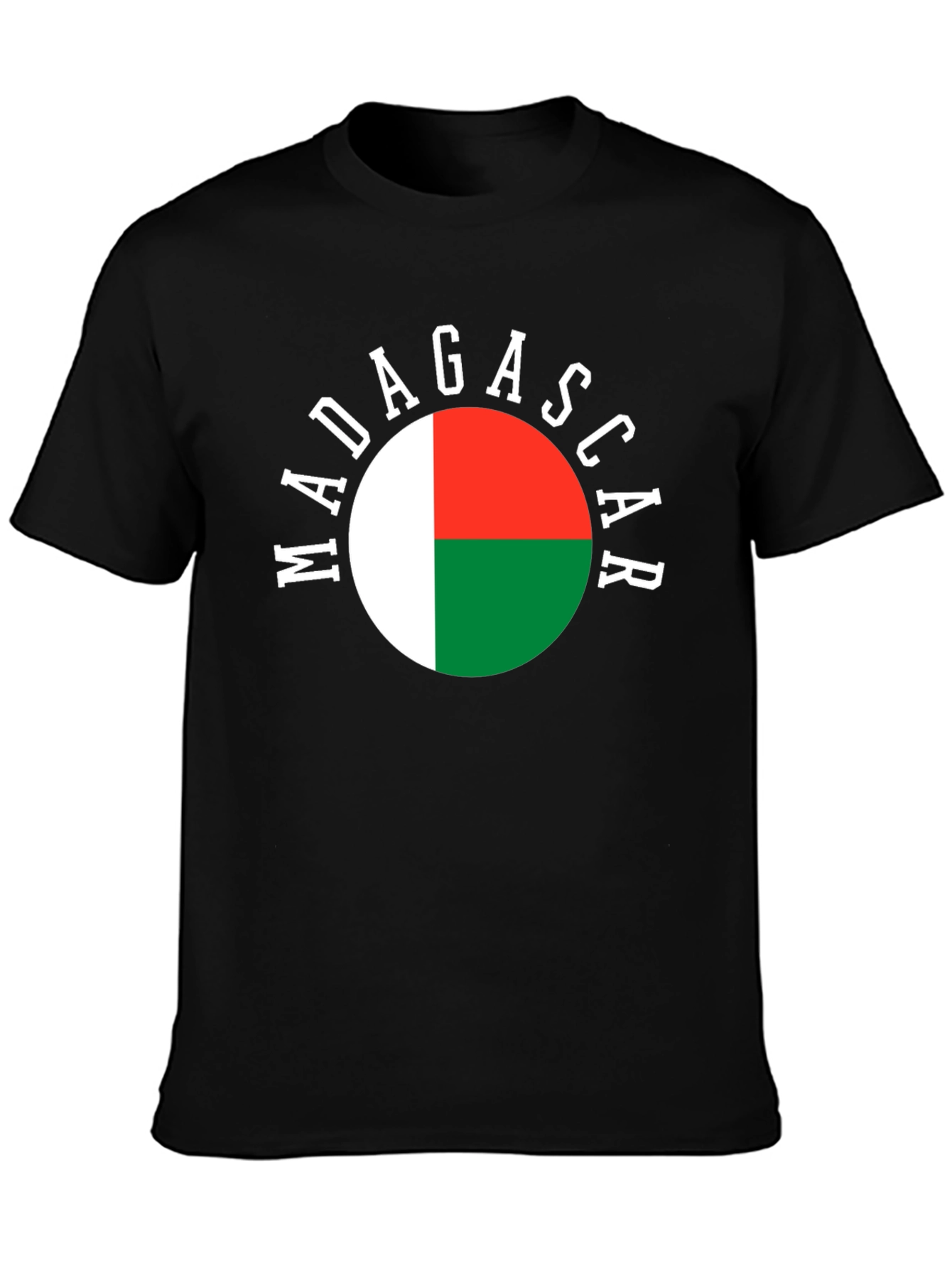 Black Madagascar Flag T-Shirt - Graphic Tee for Country Pride view 3