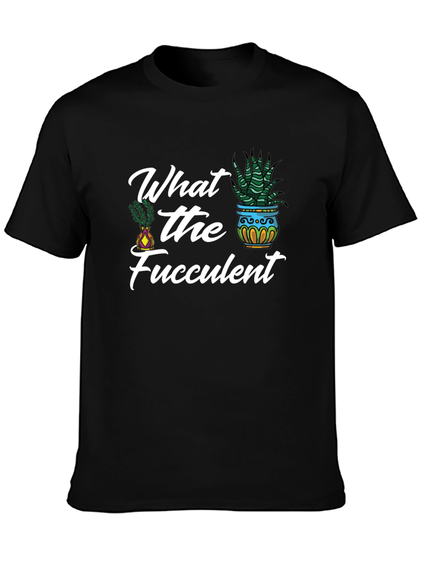Black What the Fucculent Graphic Tee view 3