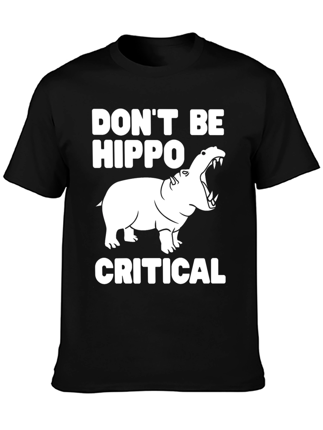 Black Don't Be Hippo-Critical Graphic Tee view 3