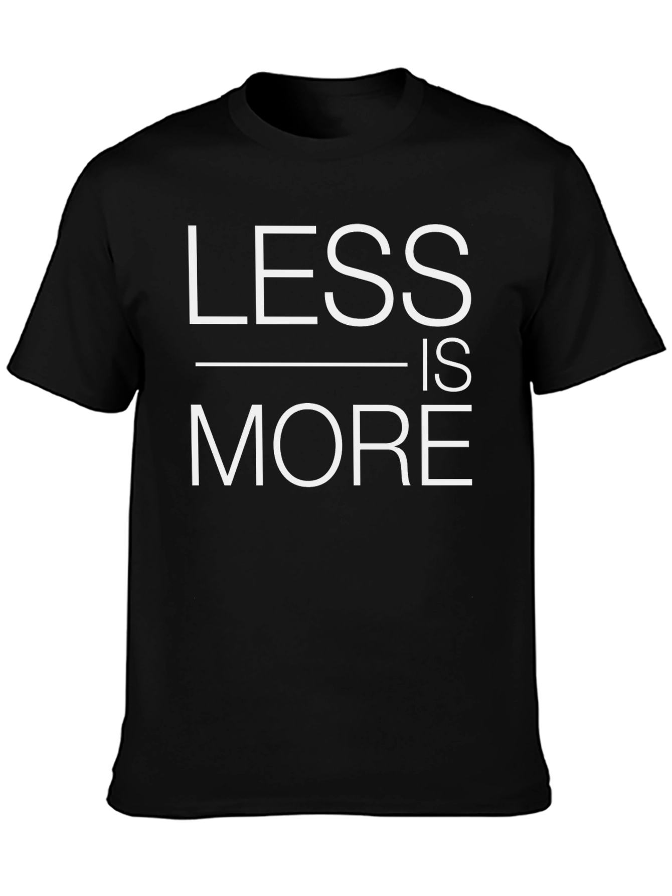 Black Less is More Graphic Tee - Stylish Minimalist Design view 3