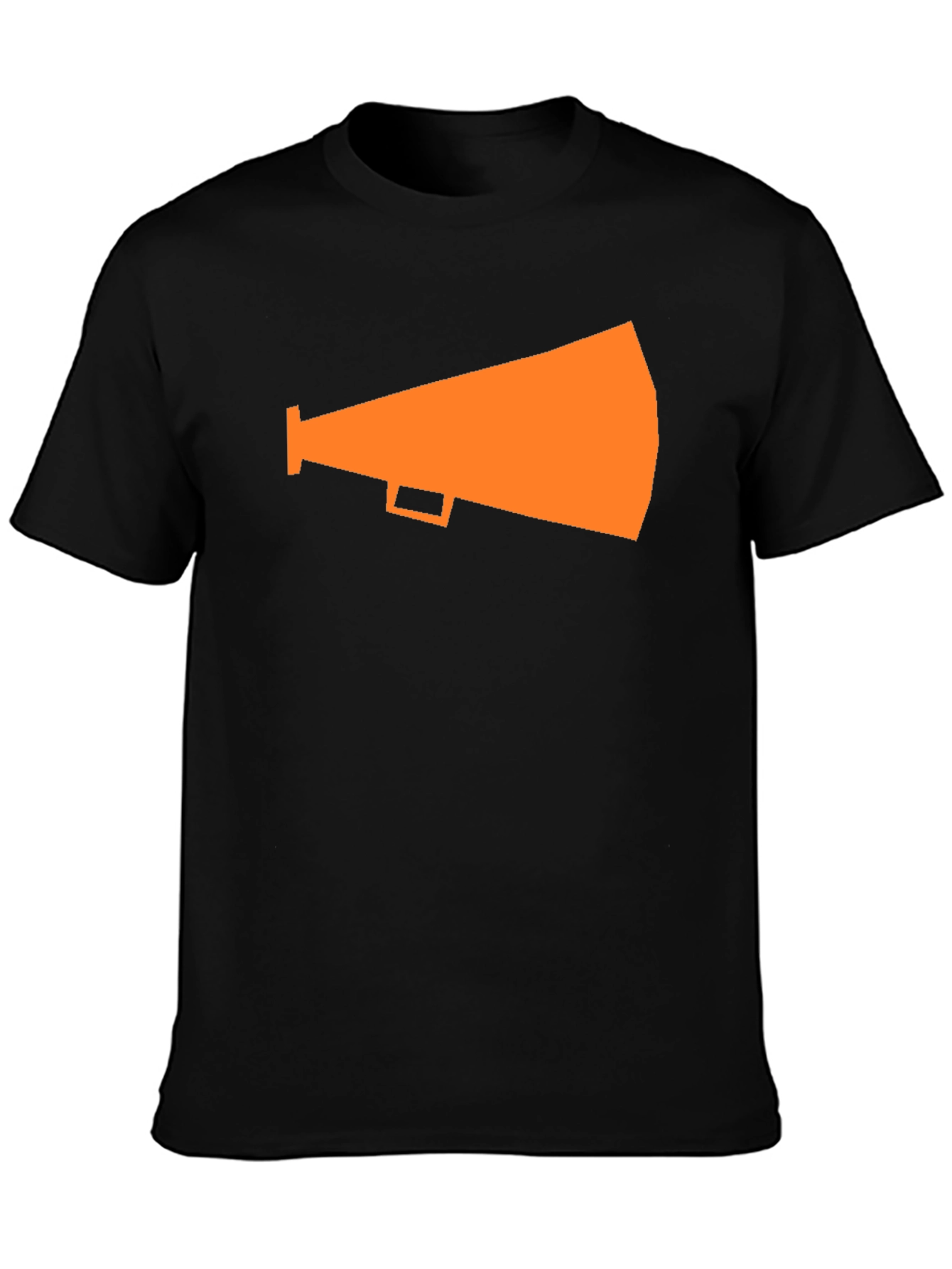 Black Orange Megaphone Graphic Tee - Black view 3