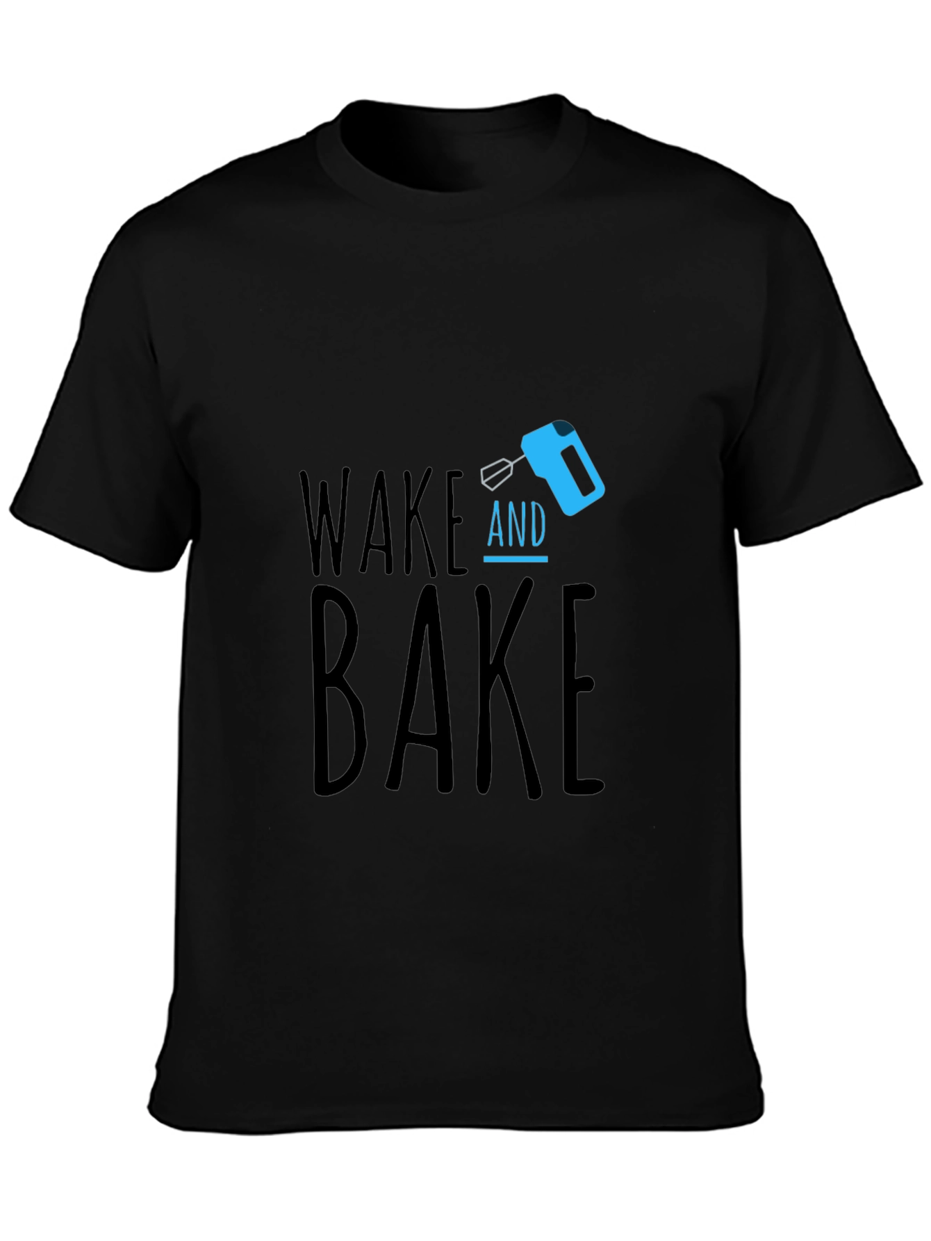 Black Wake and Bake T-Shirt - Novelty Graphic Tee view 3