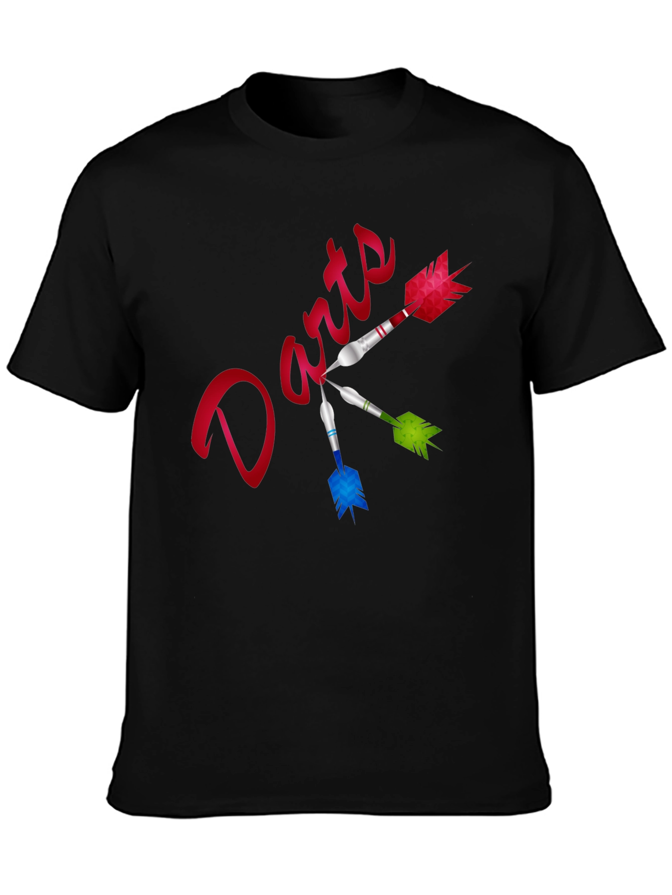 Black Darts Graphic T-Shirt - Fun Casual Tee view 3