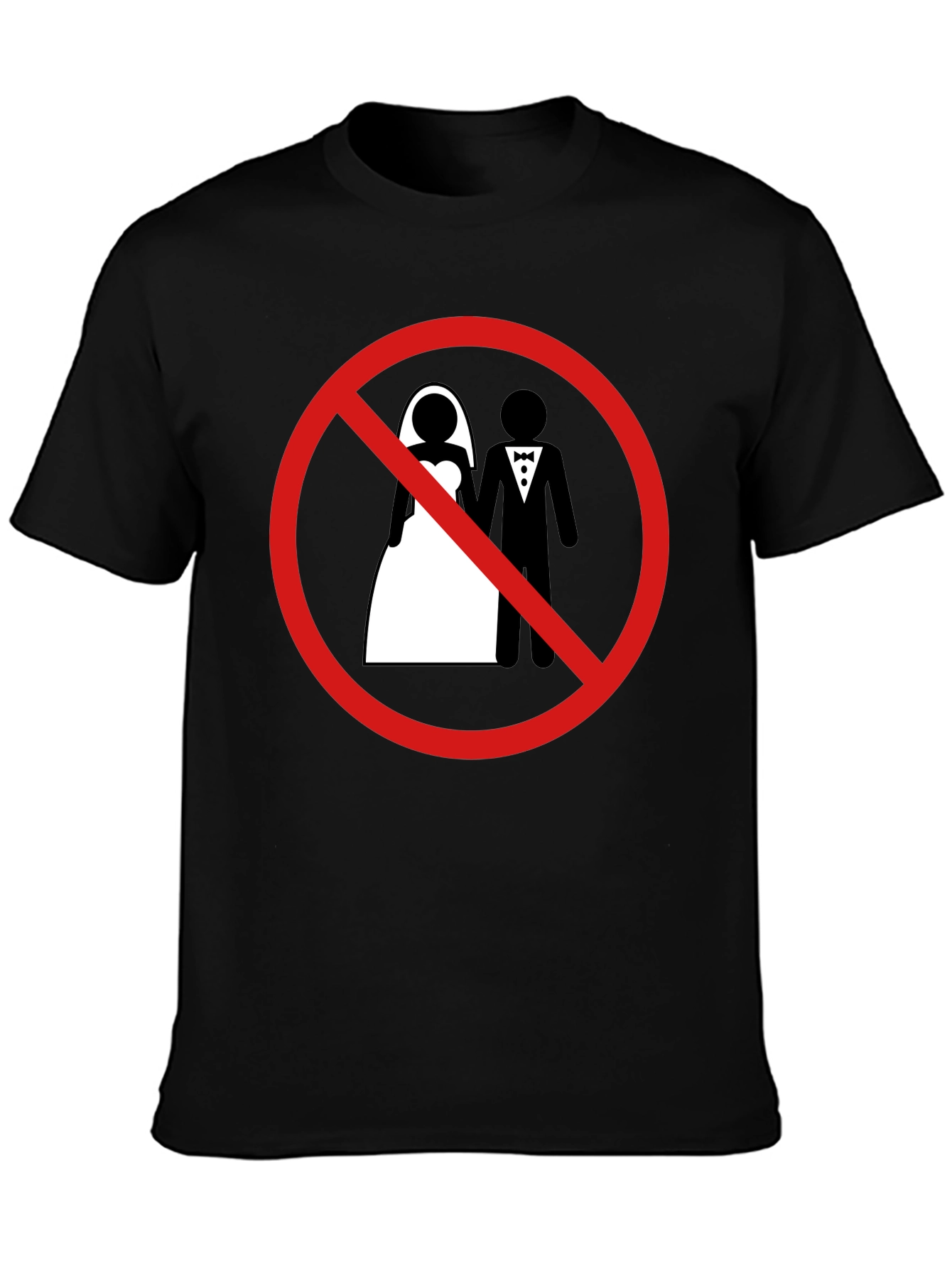 Black Anti-Marriage Graphic Tee - Black view 3